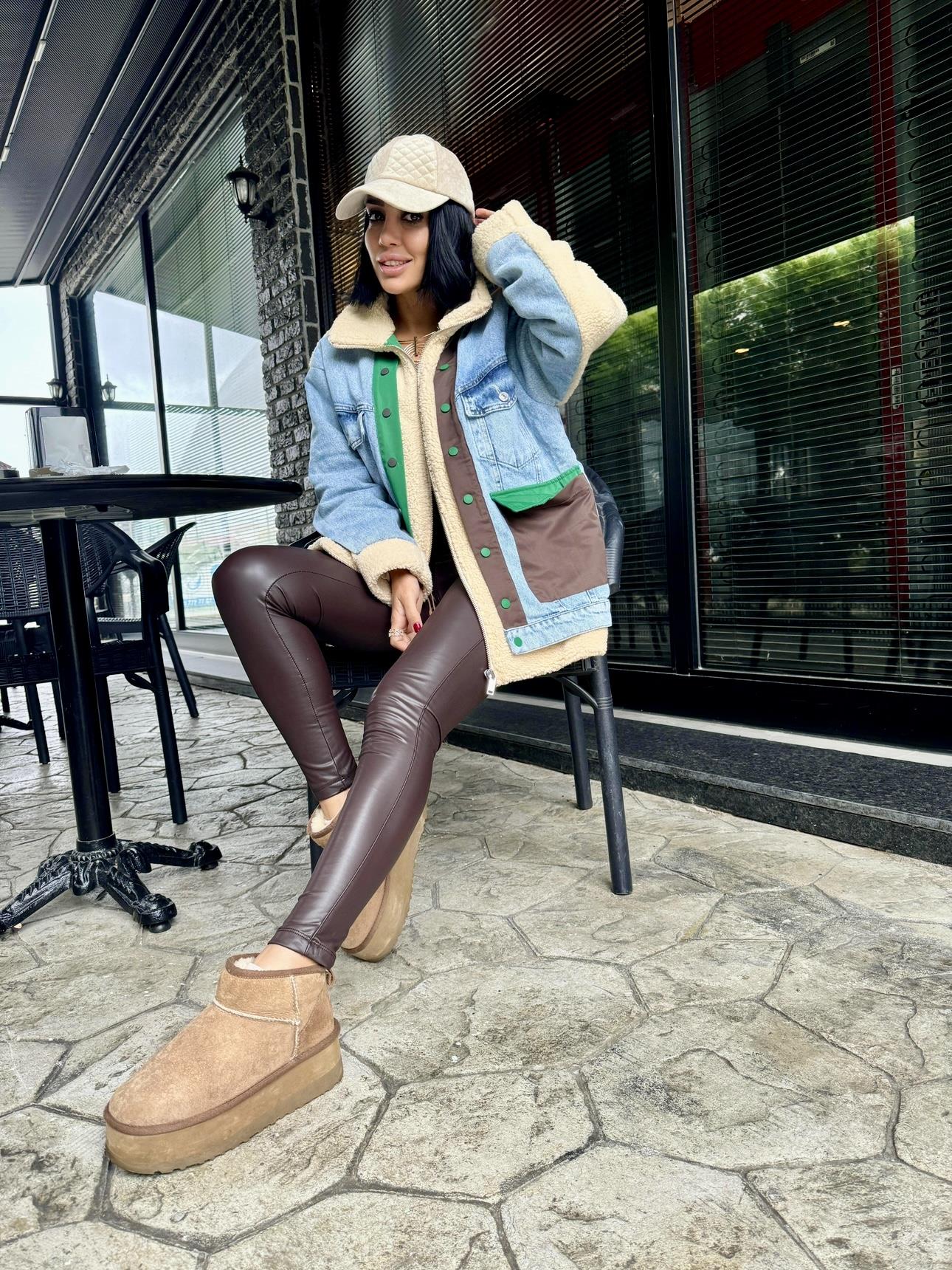 Denim Detaylı Benetto Mont