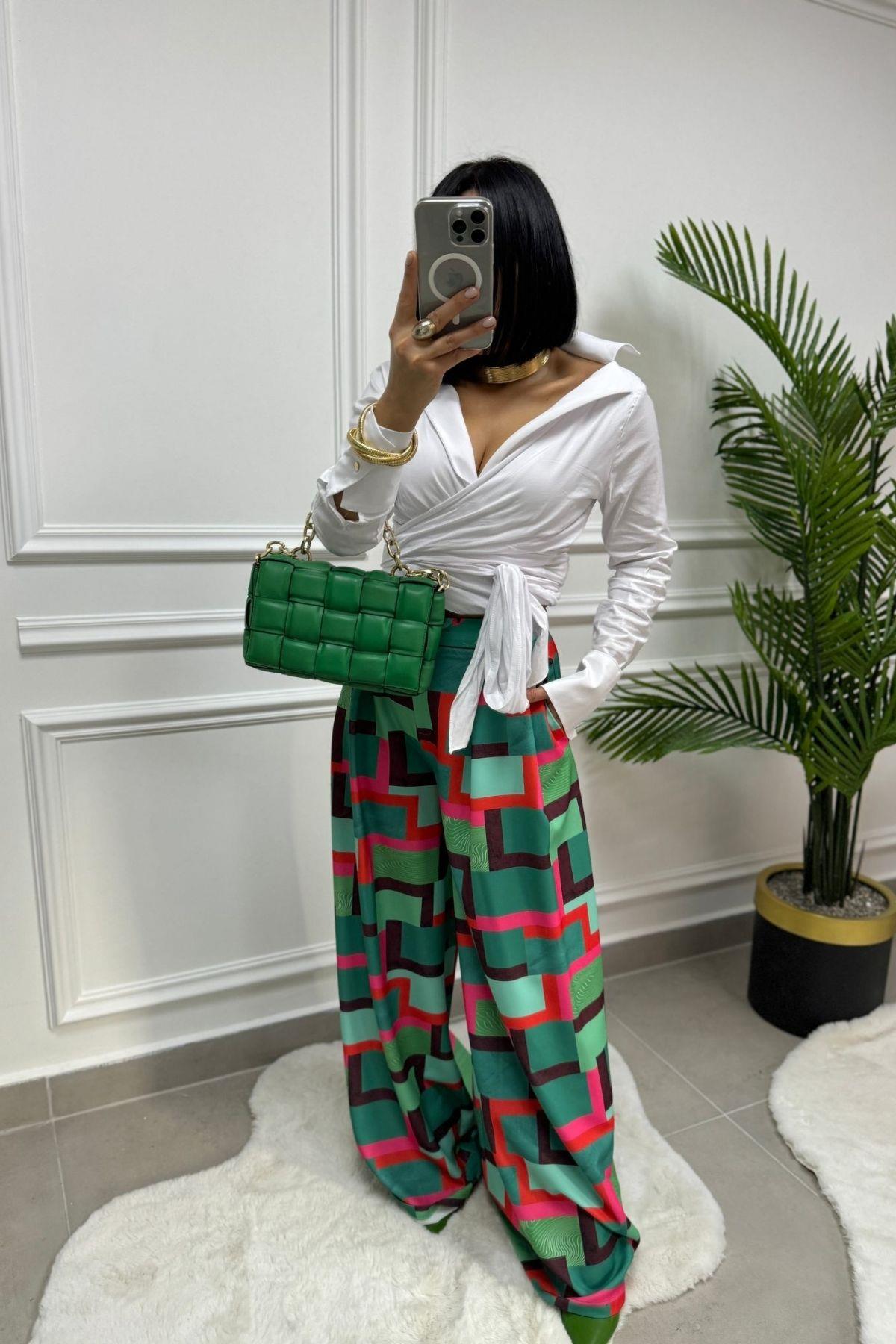 Etek Pantolon Yeşil