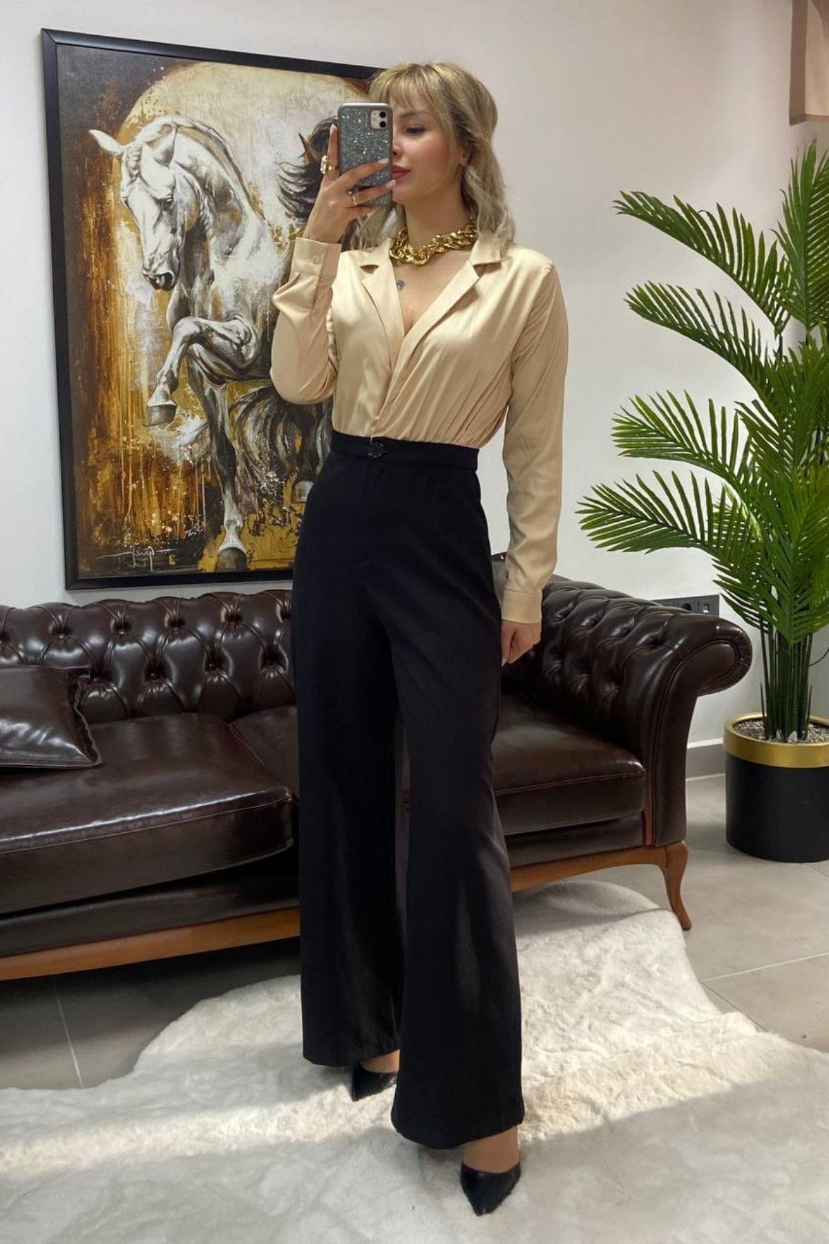 Gömlek Detaylı Tulum