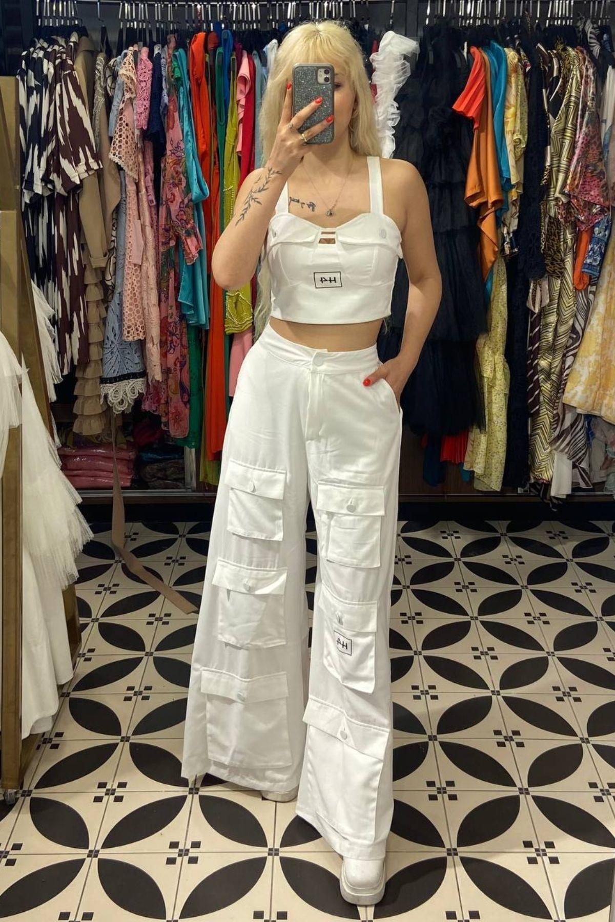 H4 Cep Detaylı Pantolon