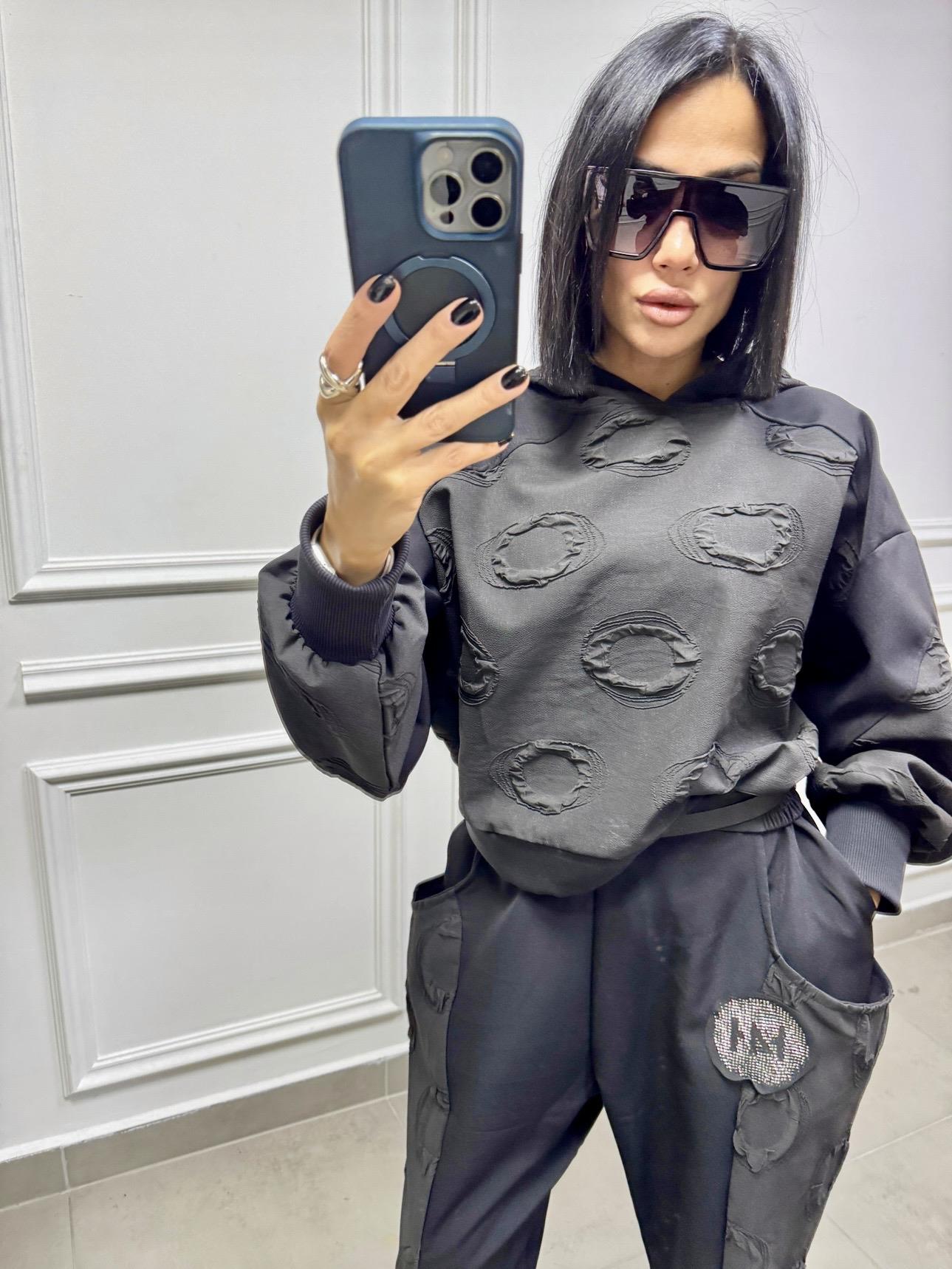 H4 Kapüşonlu Dokulu Sweat