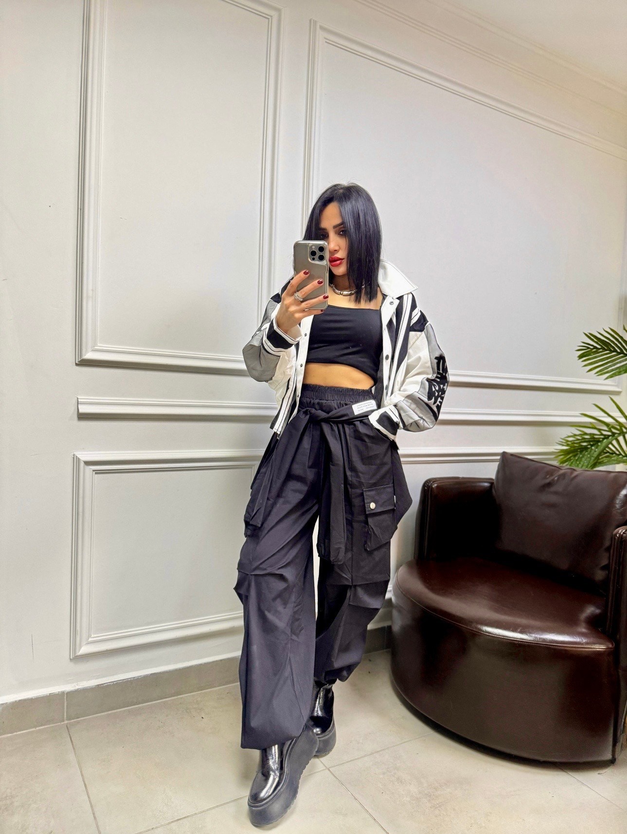 H4 Kuşaklı Kargo Cepli Pantolon