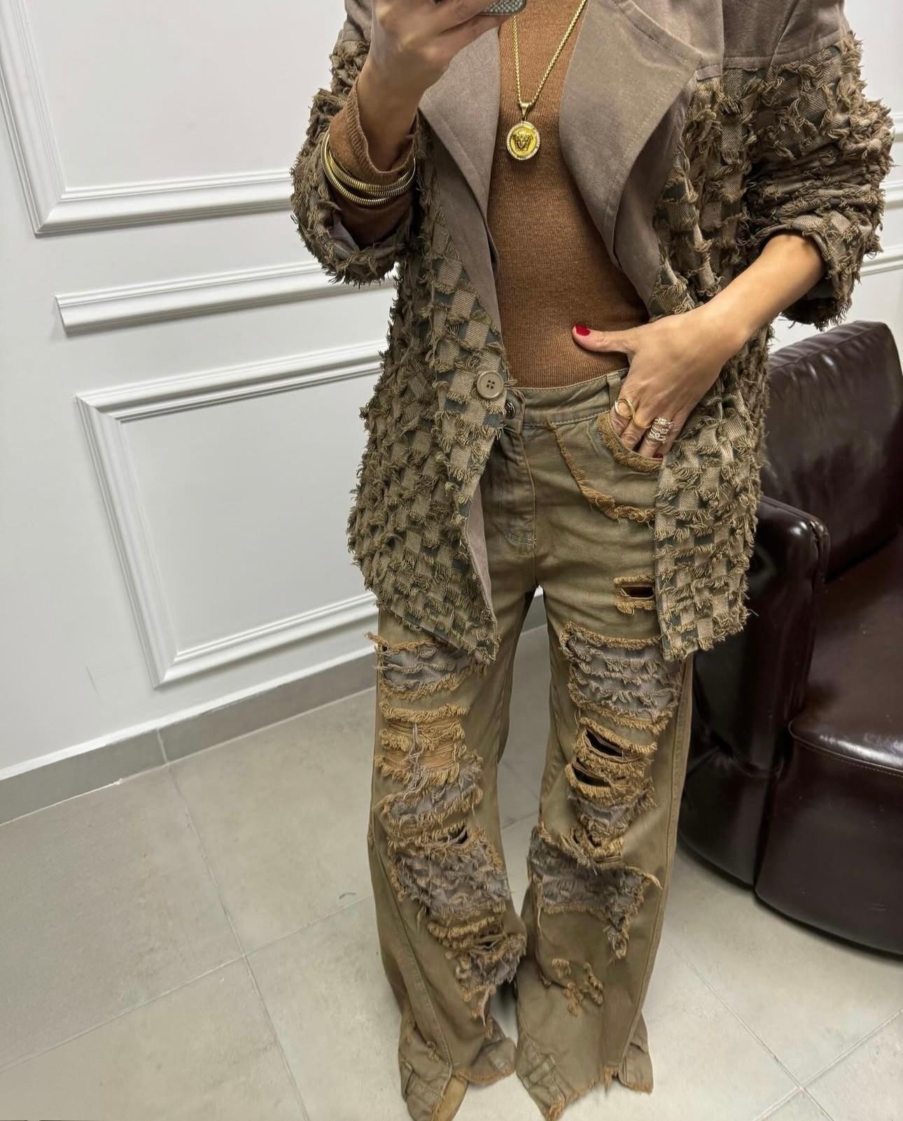 H4 Style Denim Pantolon