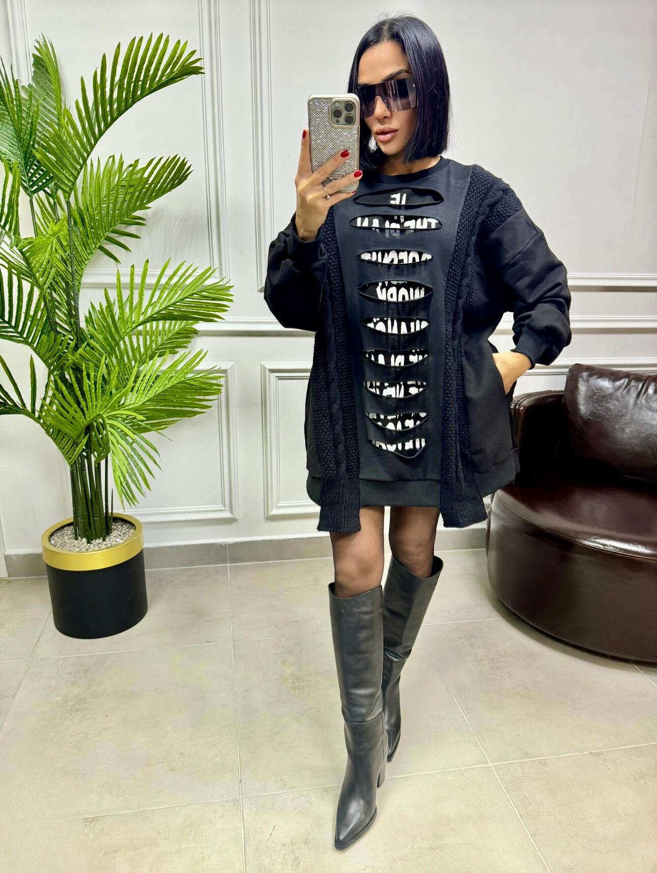 H4 Style Triko Detay Sweat