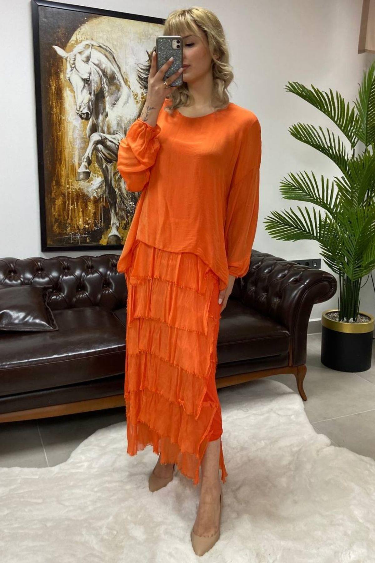 İthal Elbise Turuncu