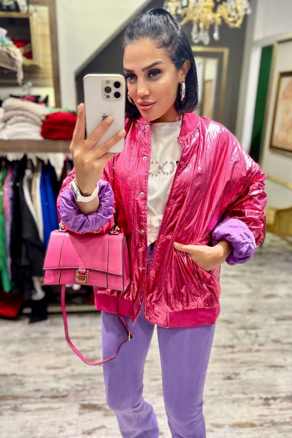 İthal Fuchsia Ceket