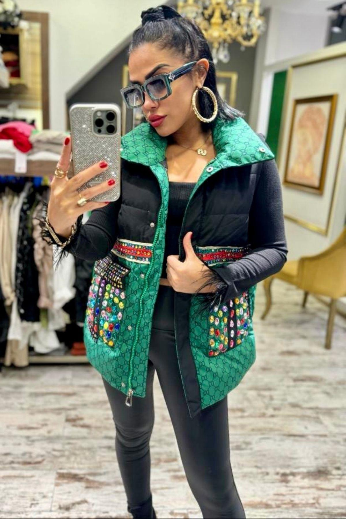 İthal Gc Taşlı Yelek