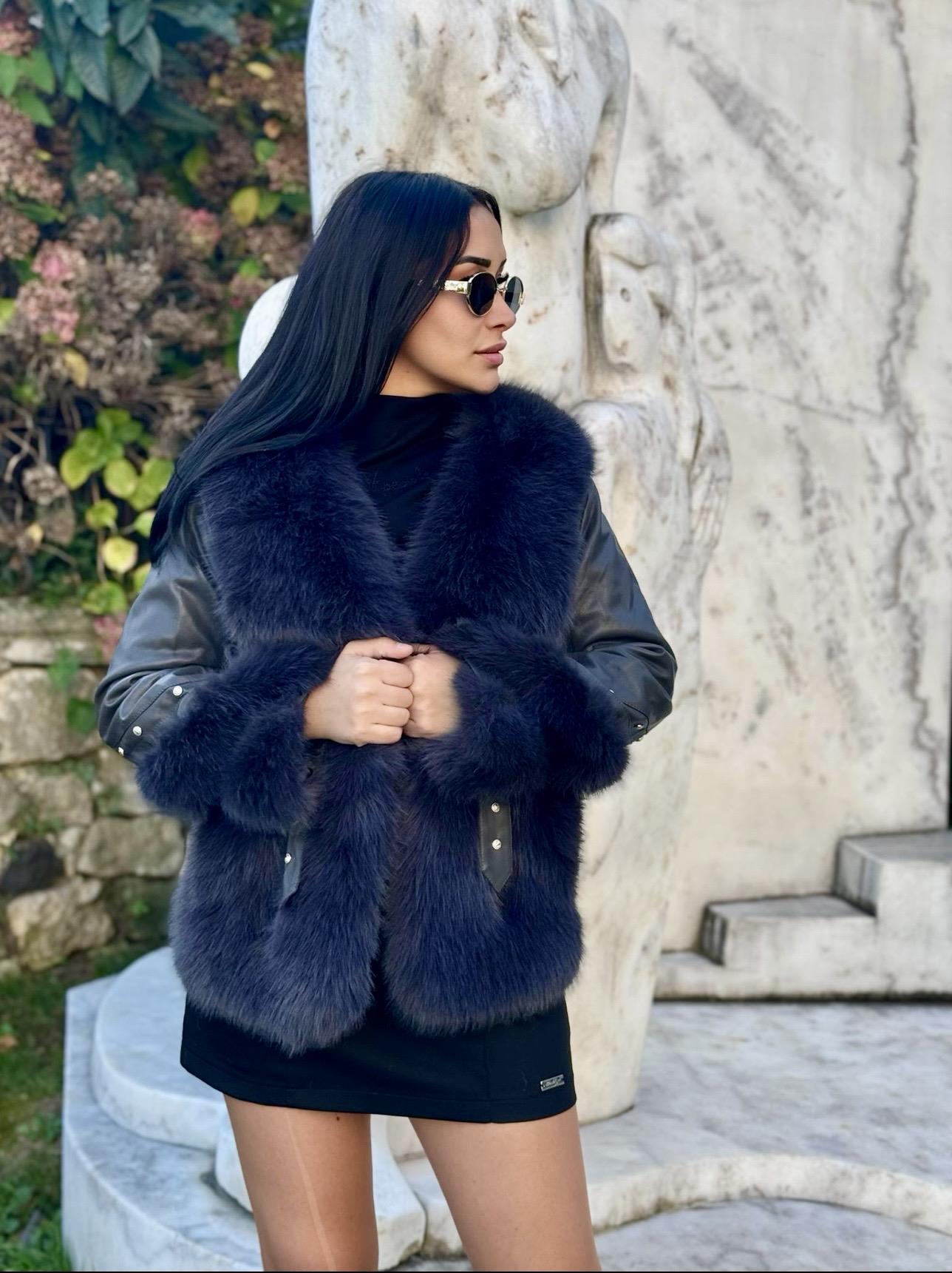 İthal Kısa Kürklü Mont