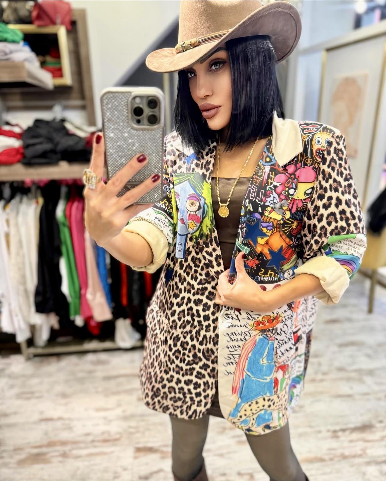 İthal Leopar Model Ceket