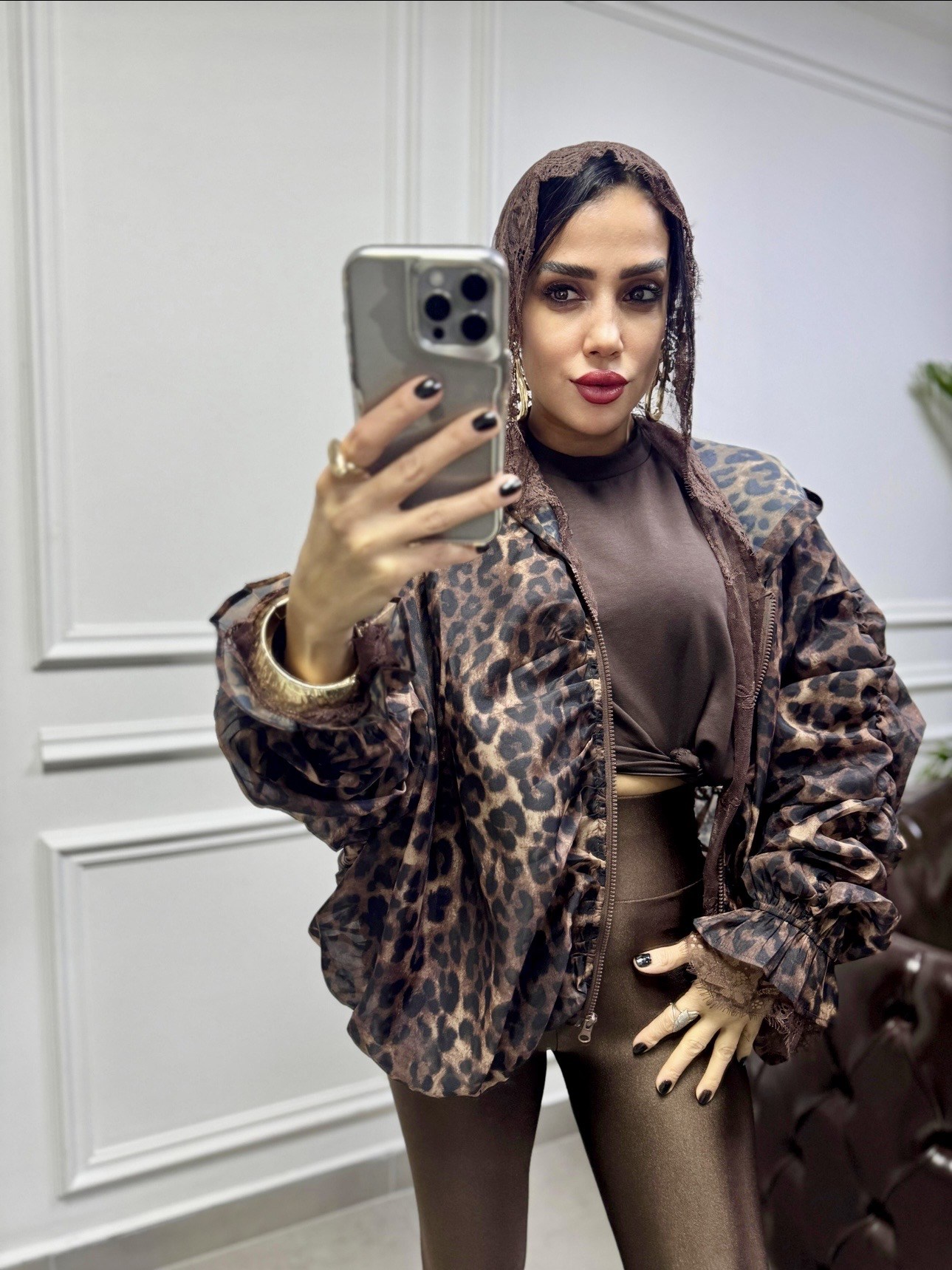 İthal Leopar Yağmurluk