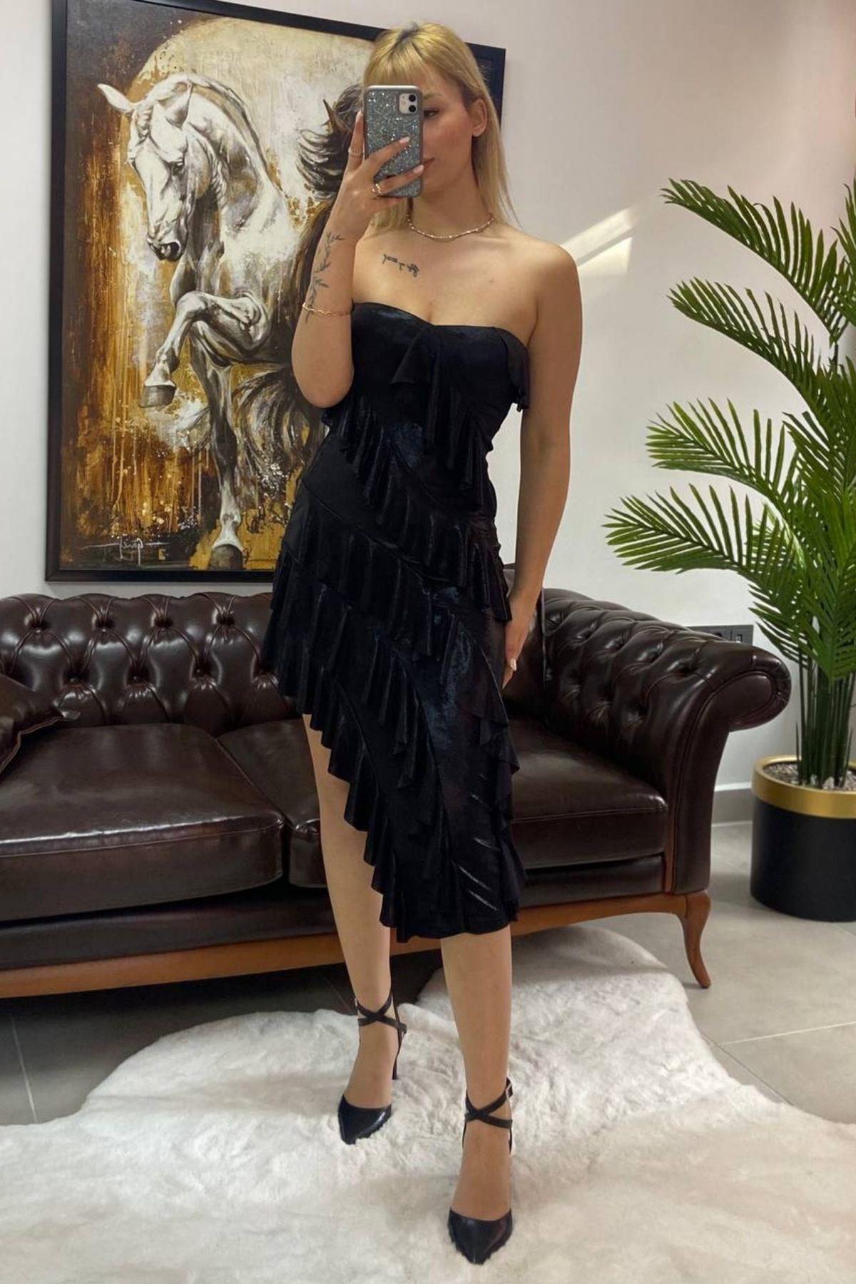 İthal Parlak Elbise