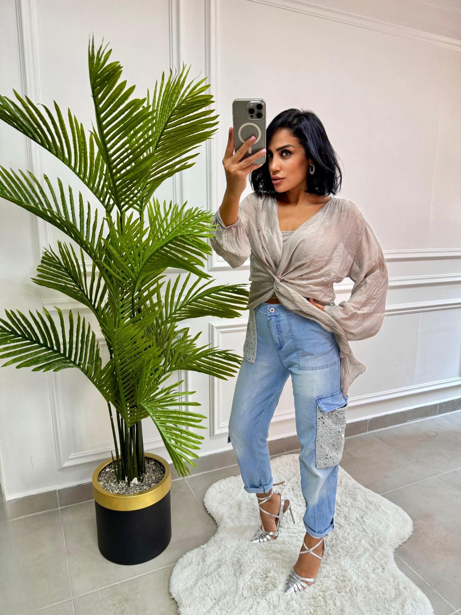 İthal Pullu Cepli Pantolon