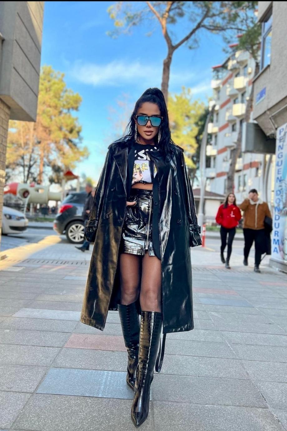 İthal Rugan Deri Trençkot