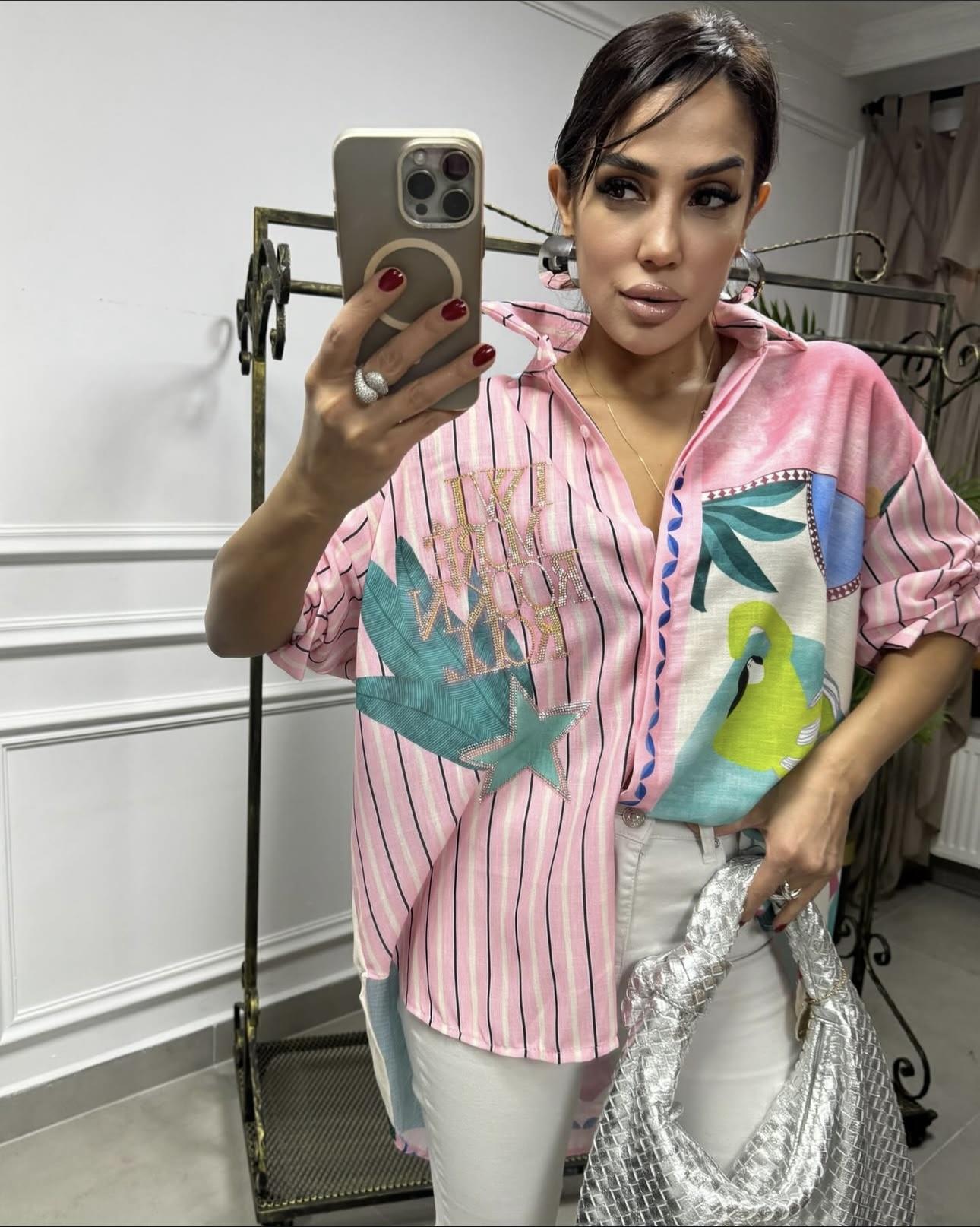 İthal Taş Detay Gömlek