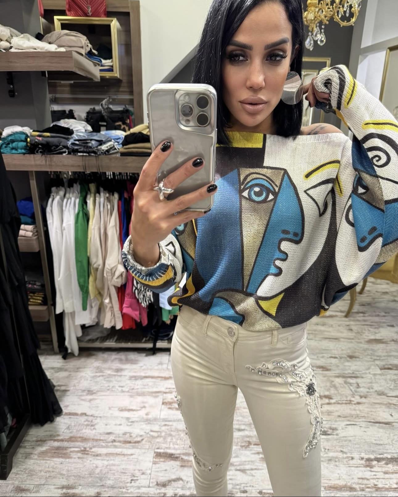 İthal Tasarım Triko Bluz