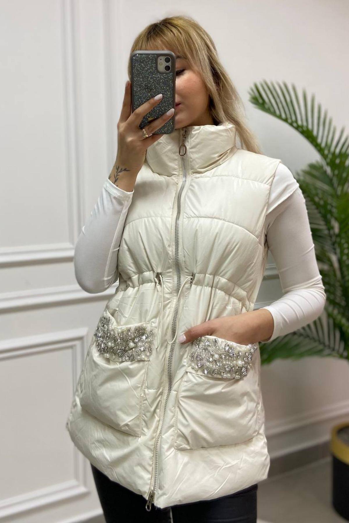 İthal Taşlı Şişme Yelek