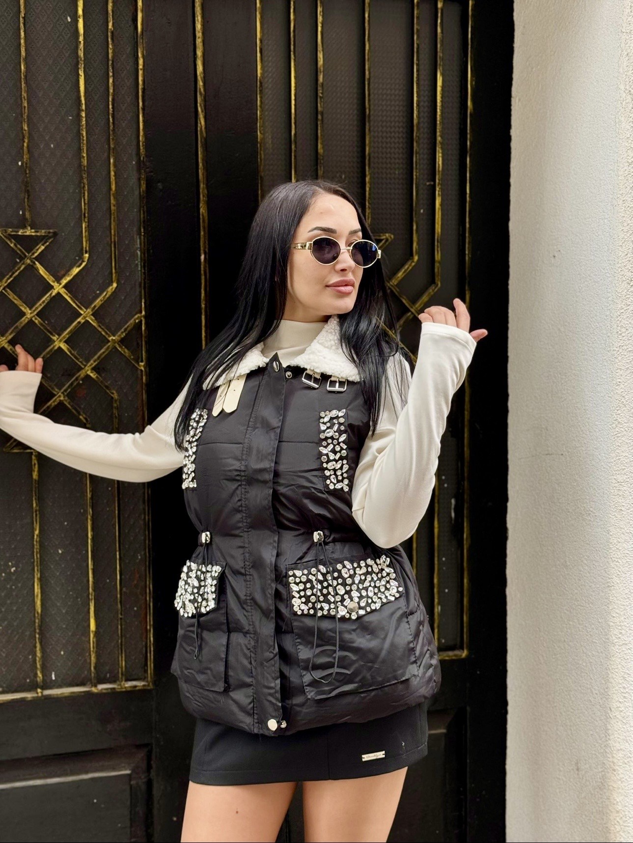 İthal Taşlı Yelek