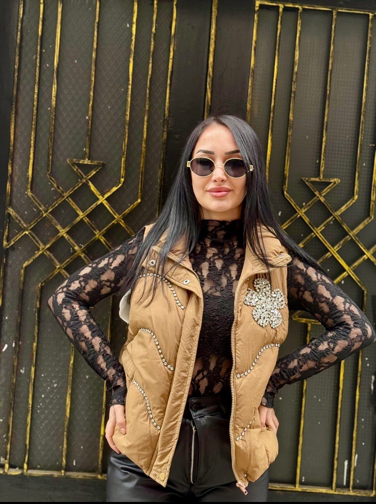 İthal Taşlı Yelek