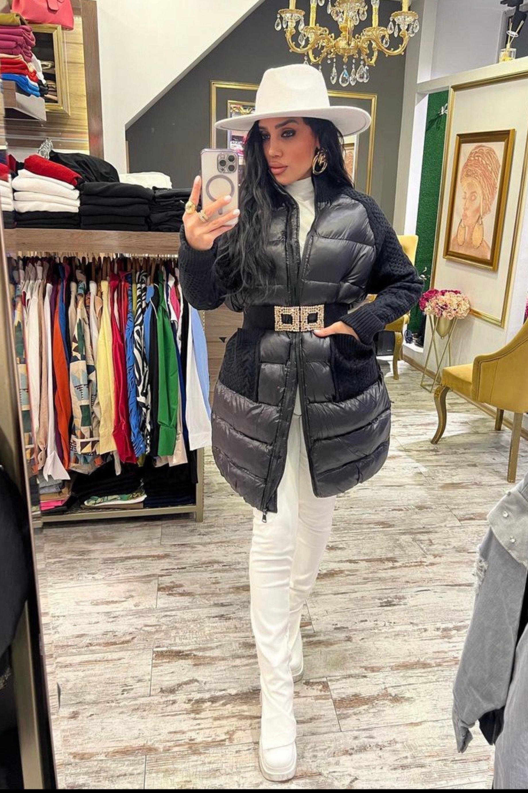 İthal Triko Kol Şişme Mont