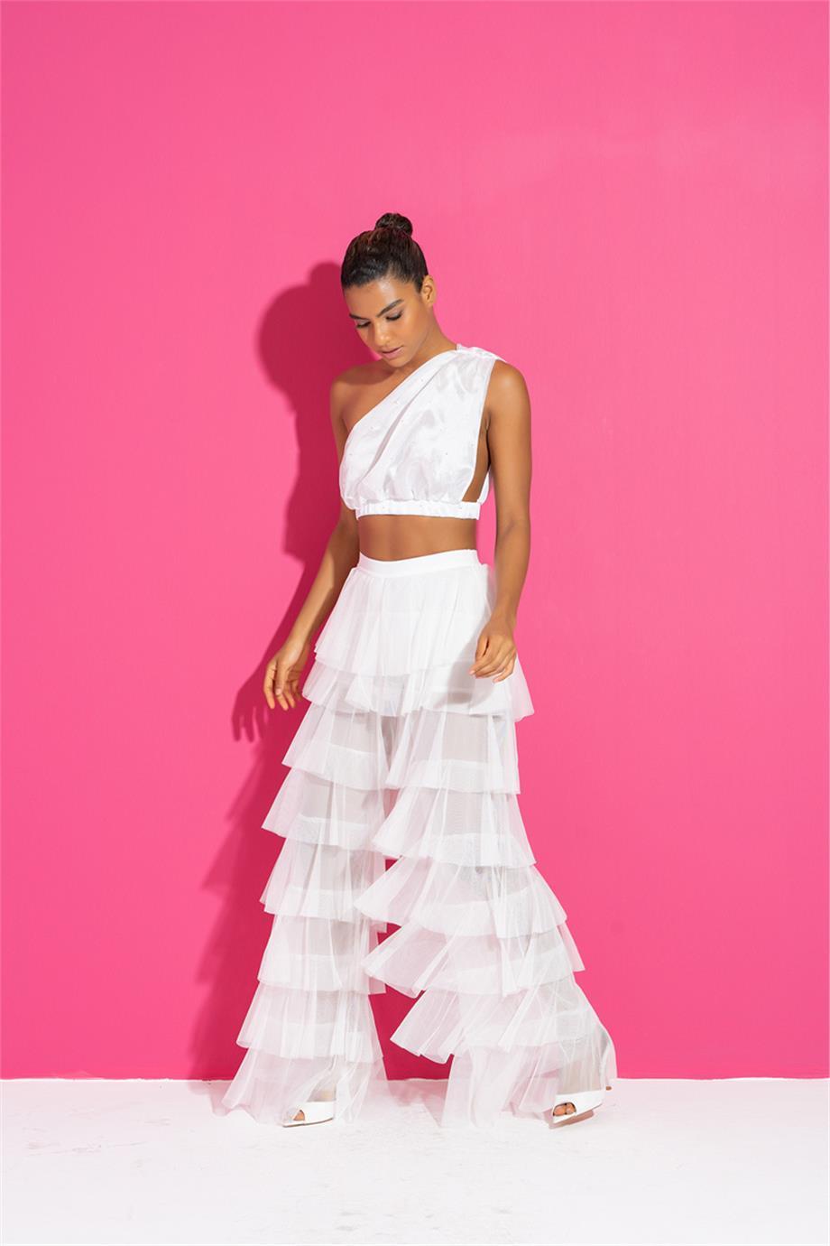 Katmanlı Tül Pantolon