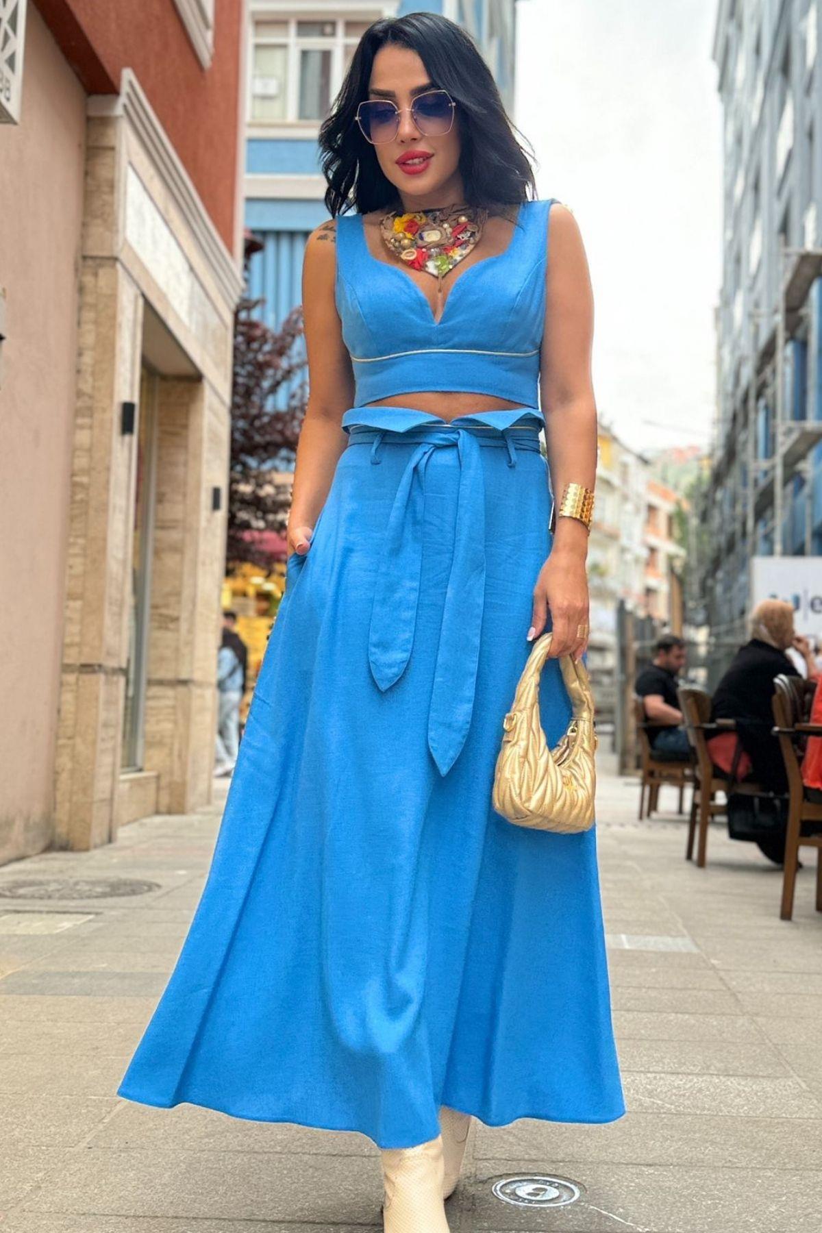 Kuşaklı Keten Etek