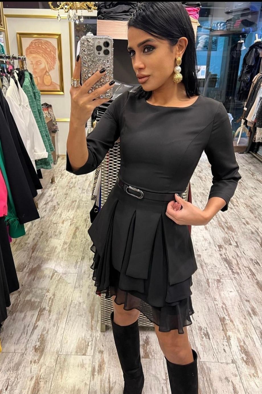 Parçalı Tasarım Elbise