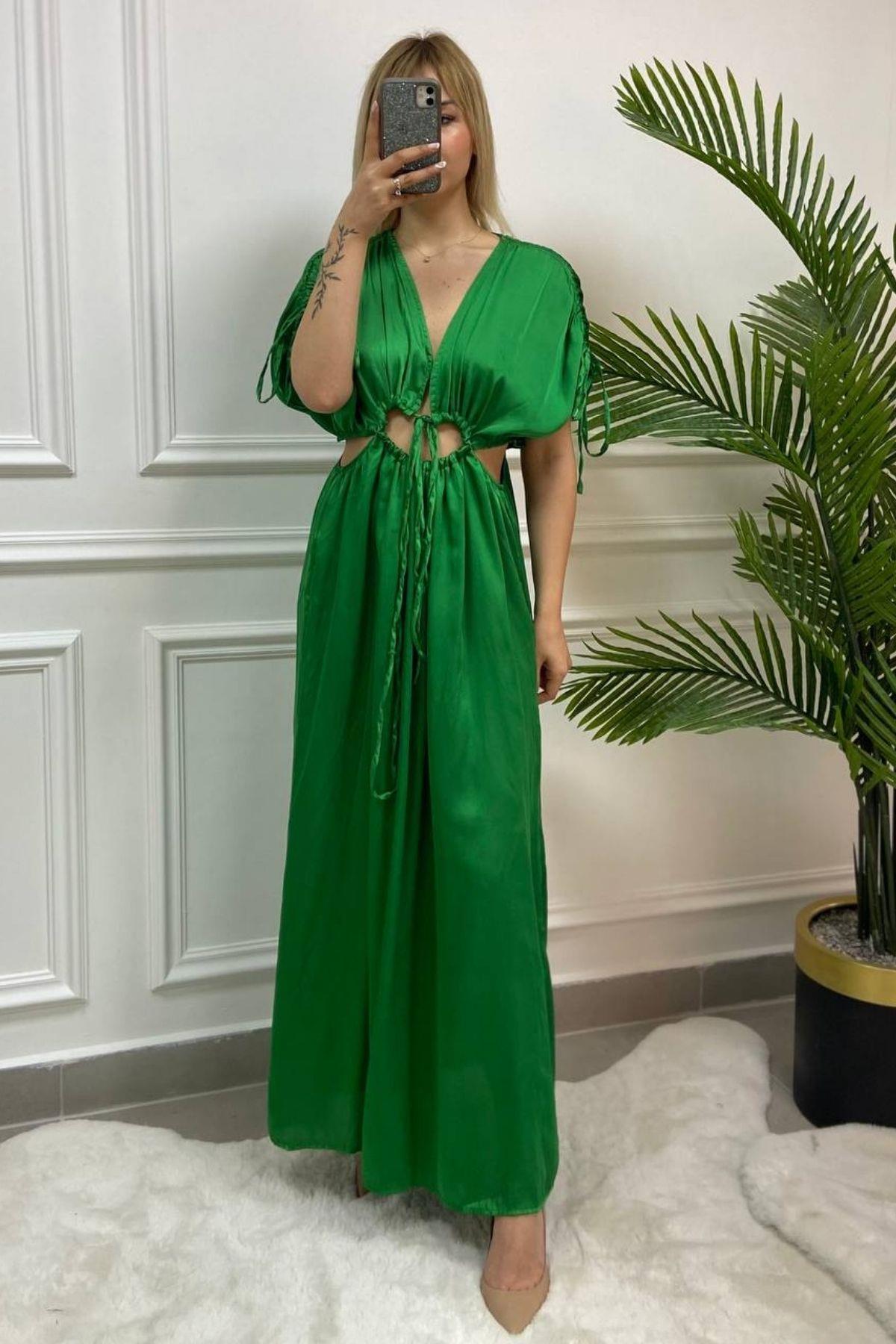 Saten Elbise Yeşil