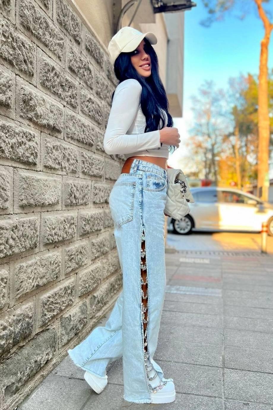 Tasarım Taşlı Jean