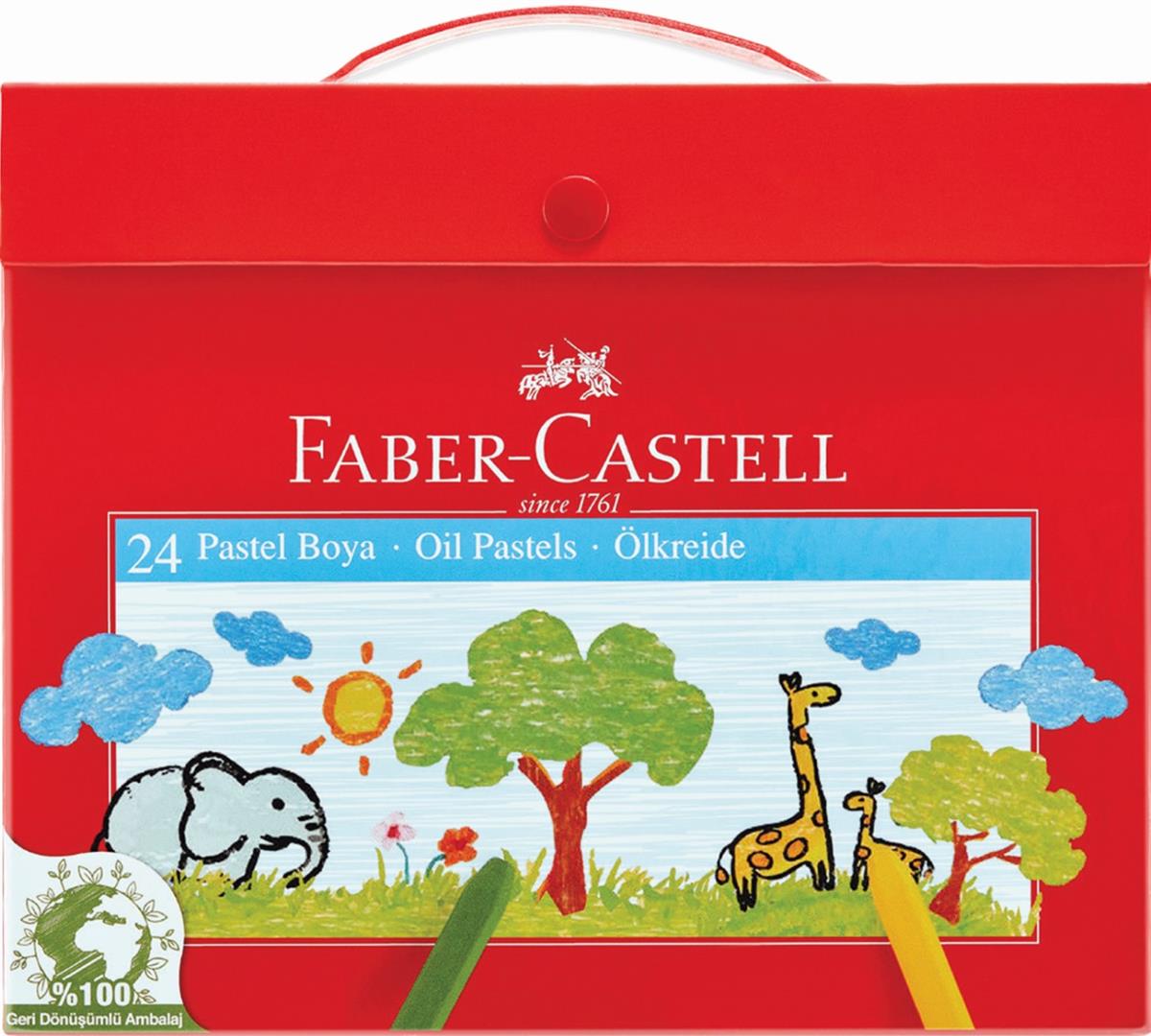 Faber-Castell Karton Çantalı Pastel Boya 24lü