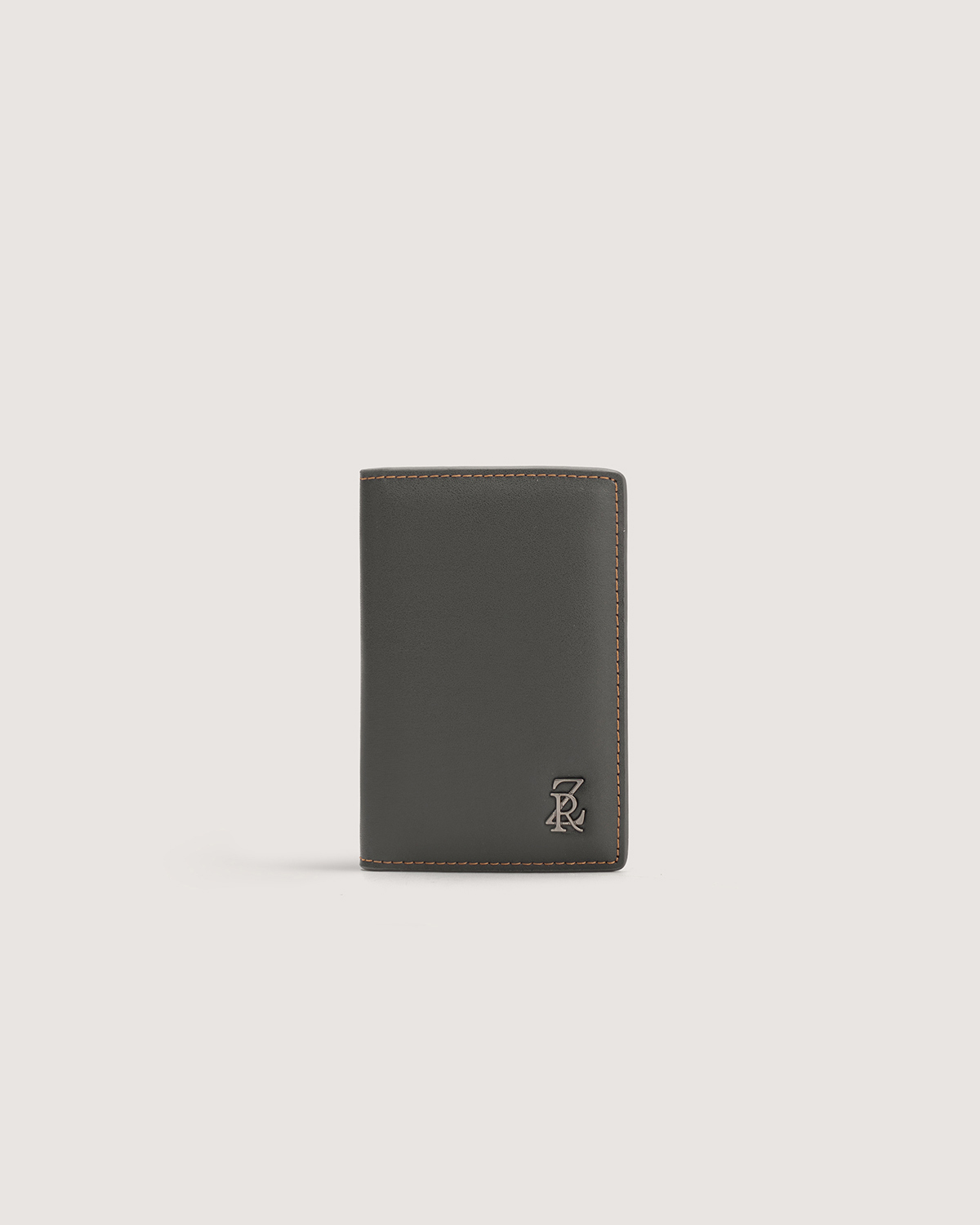Gri Deri Cüzdan ve Bileklik Seti 
