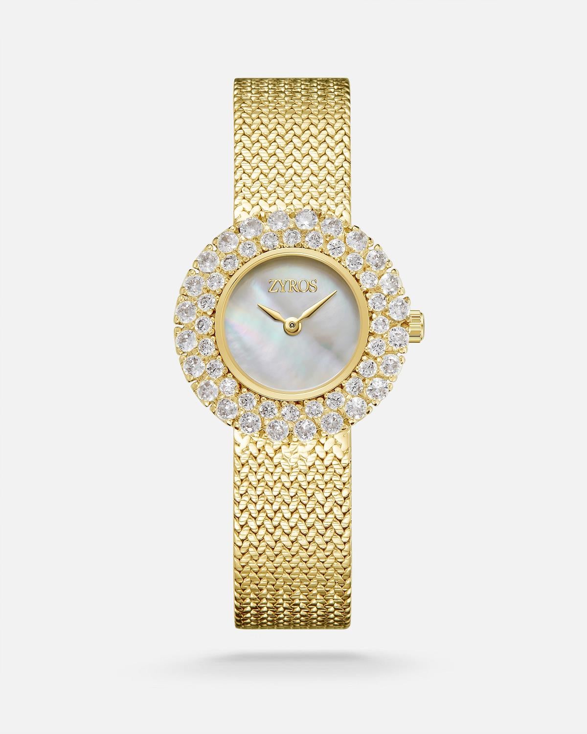 Zyros Altın Çelik Kordon Kadın Kol Saati