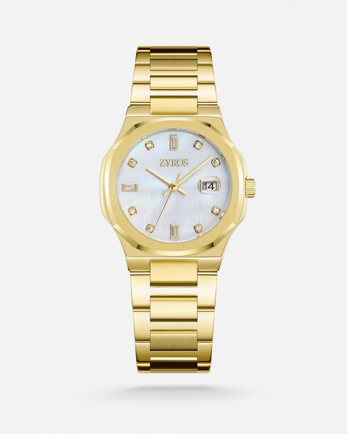 ZYROS Gold Çelik Kordon Kadın Saati 
