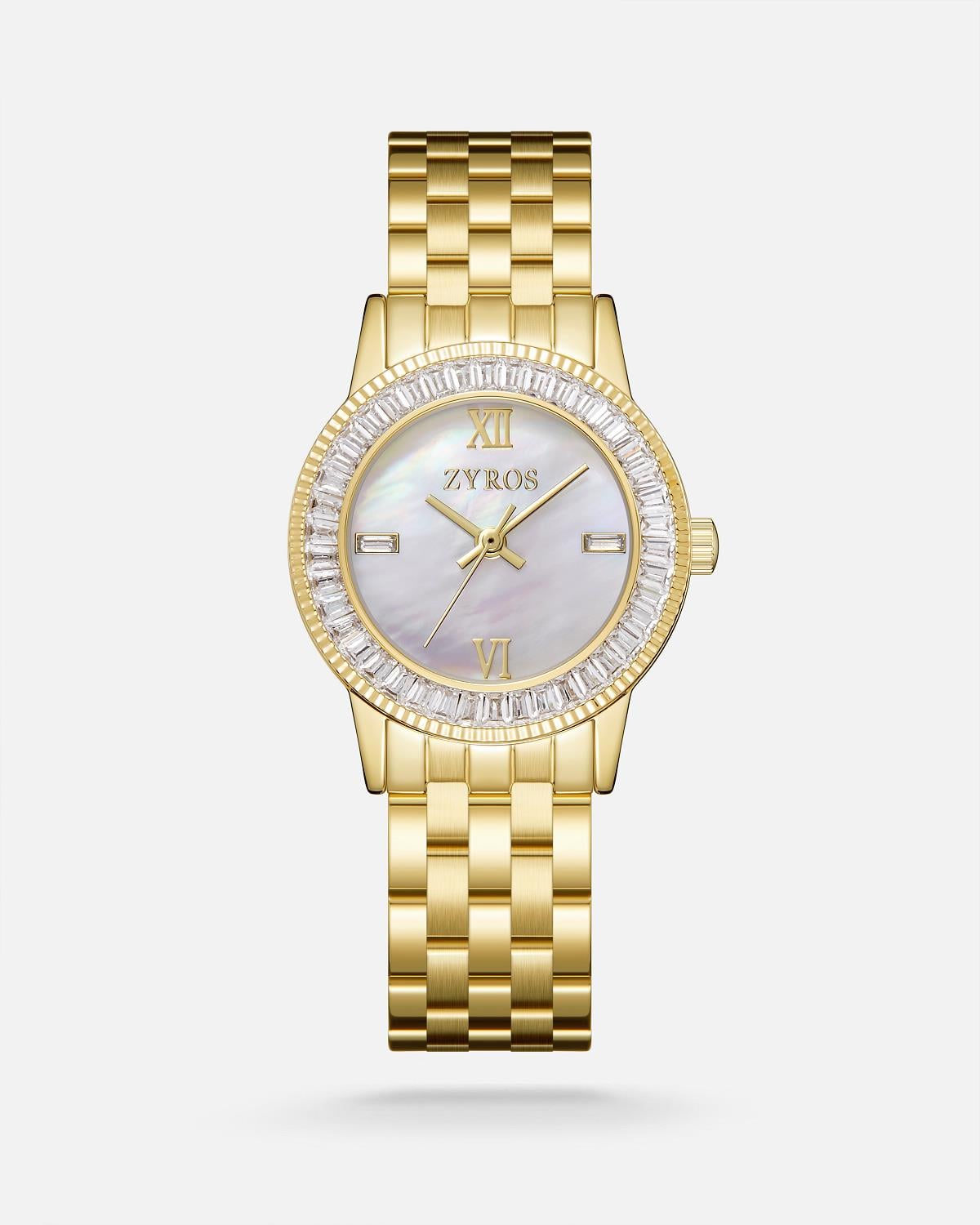 ZYROS Gold Çelik Kordon Kadın Saati 