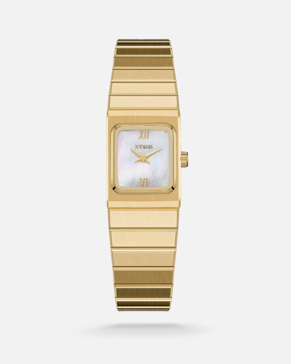 ZYROS Gold Çelik Kordon Kadın Saati