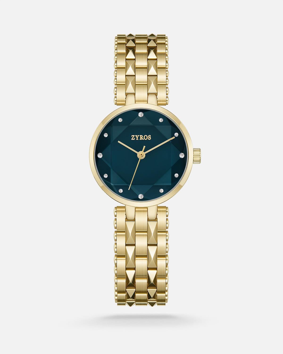 ZYROS Gold Çelik Kordon Kadın Saati
