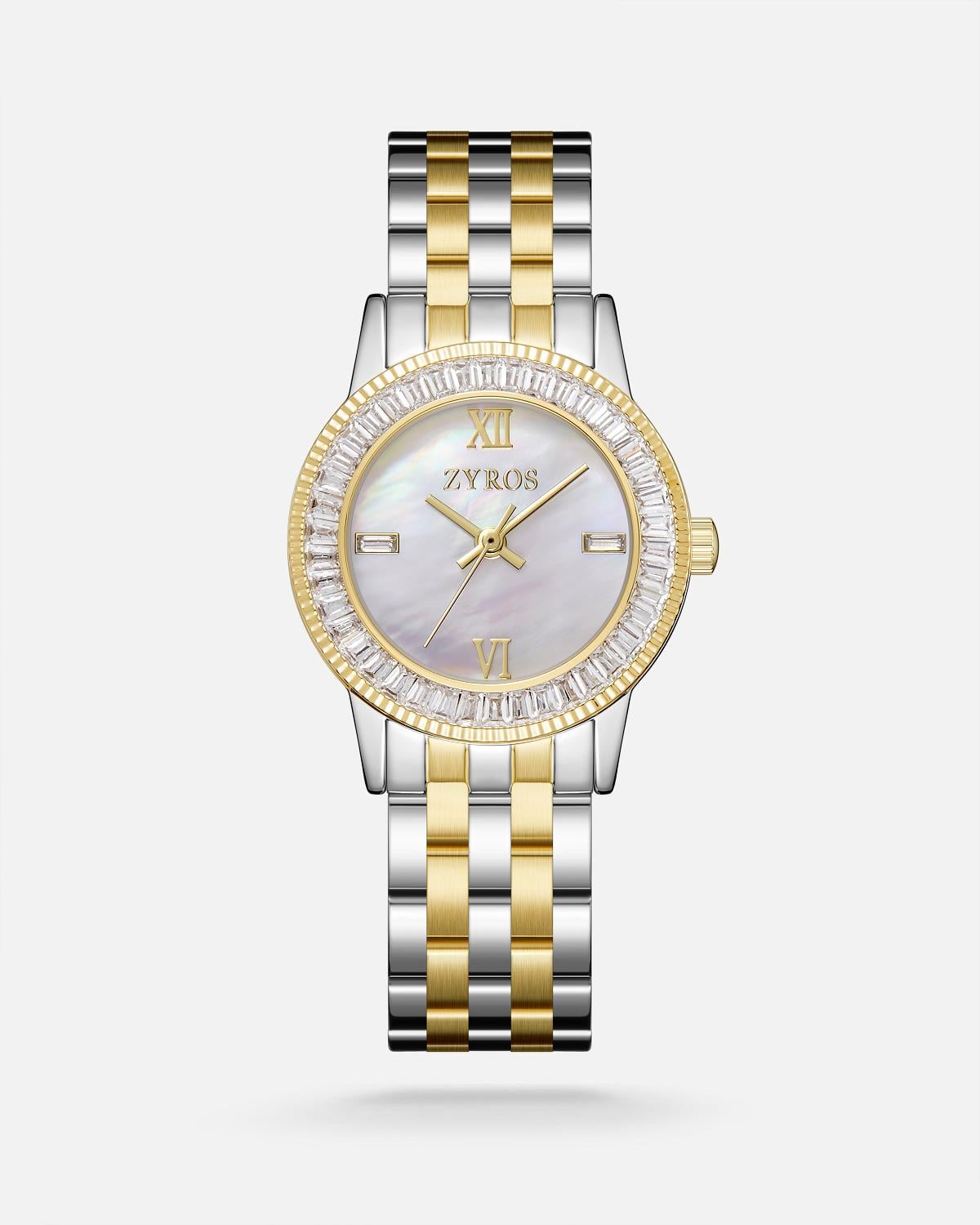 ZYROS Gold&Silver Çelik Kordon Kadın Saati 