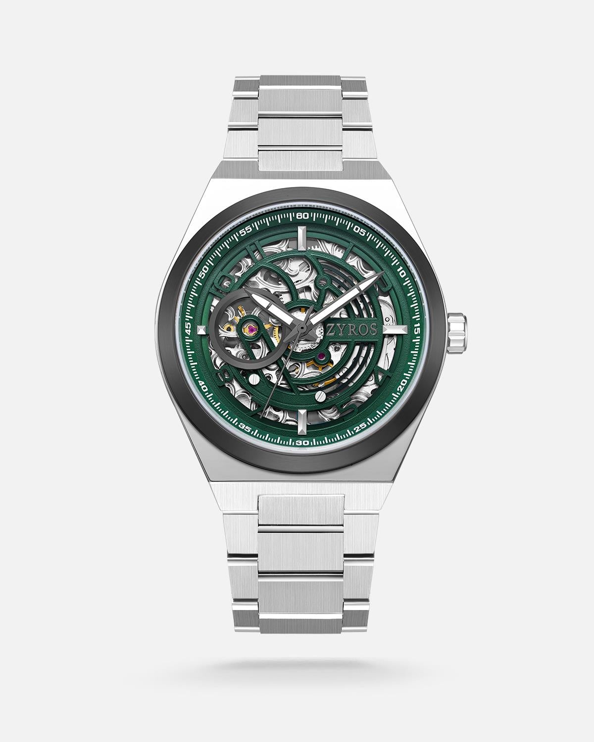 Zyros Gümüş Çelik Kordon Automatic Erkek Kol Saati