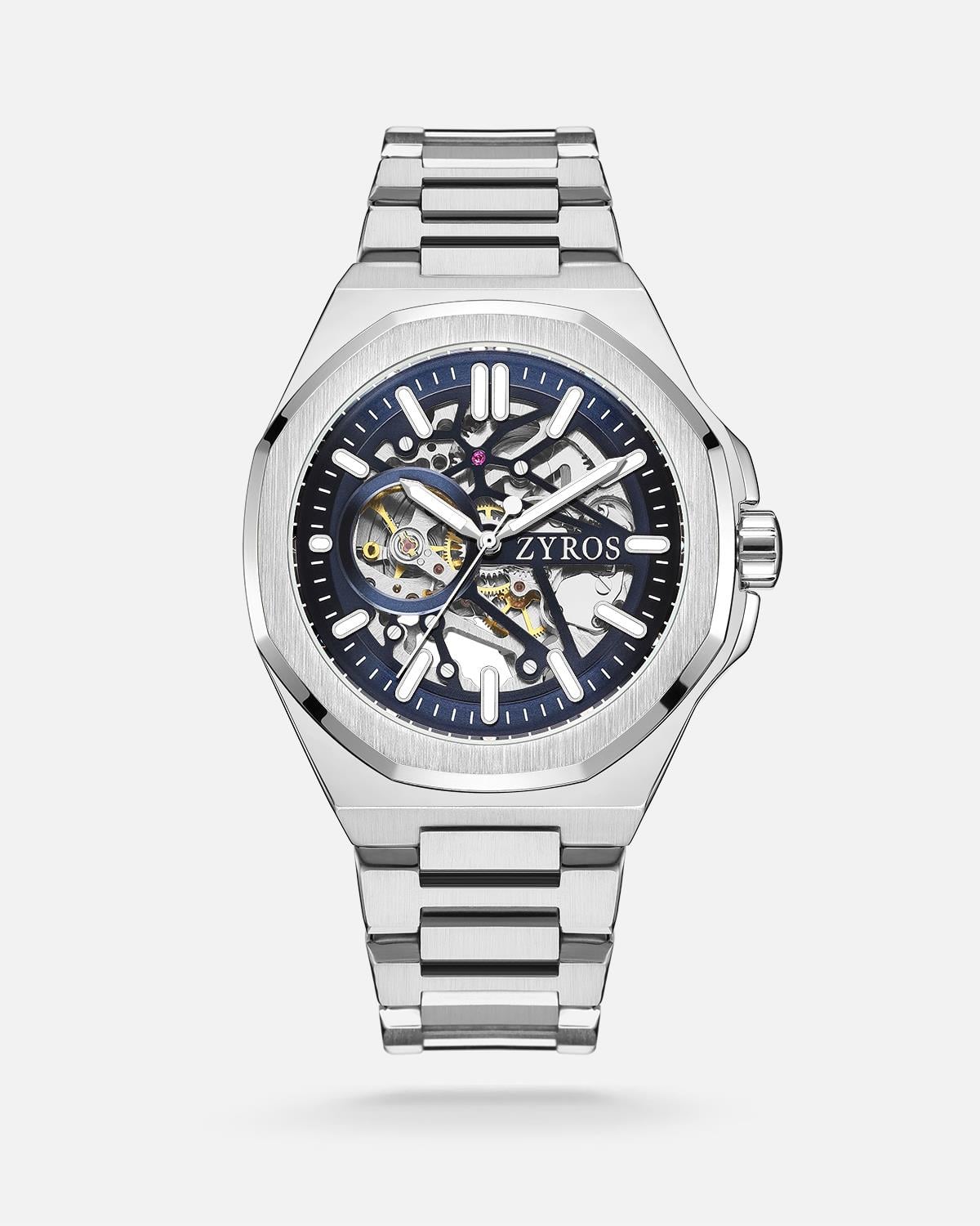 Zyros Gümüş Çelik Kordon Automatic Erkek Kol Saati