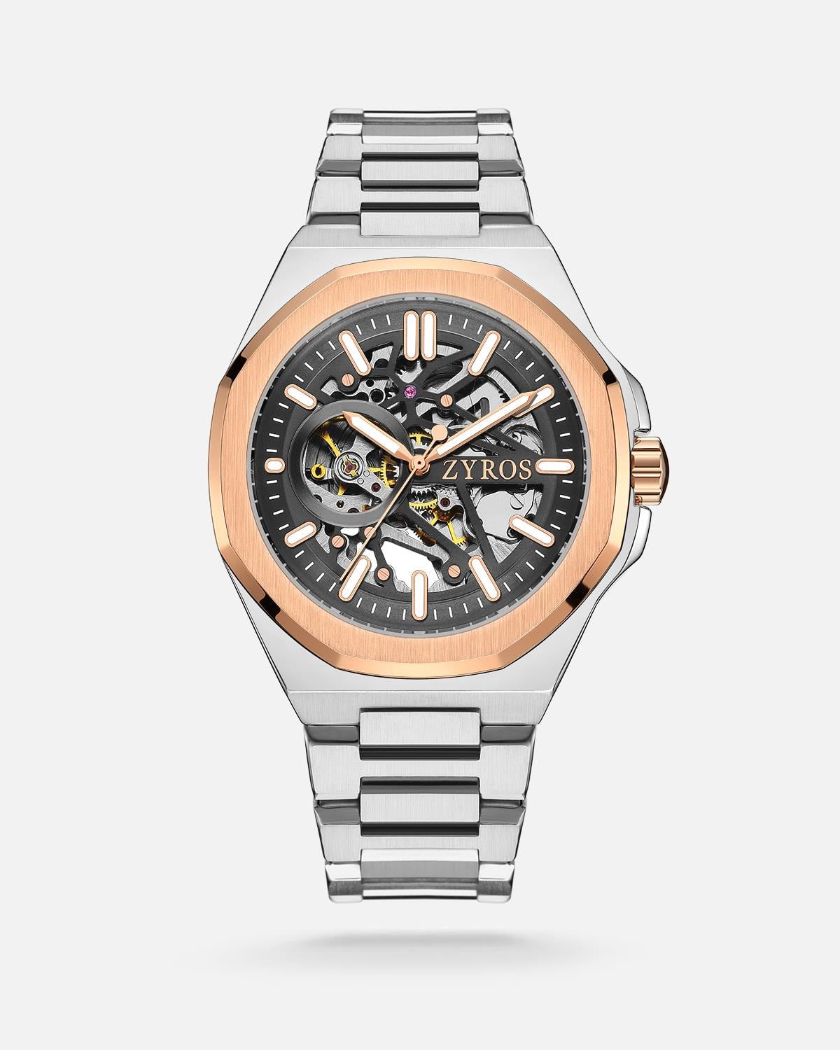 Zyros Gümüş Çelik Kordon Automatic Erkek Kol Saati