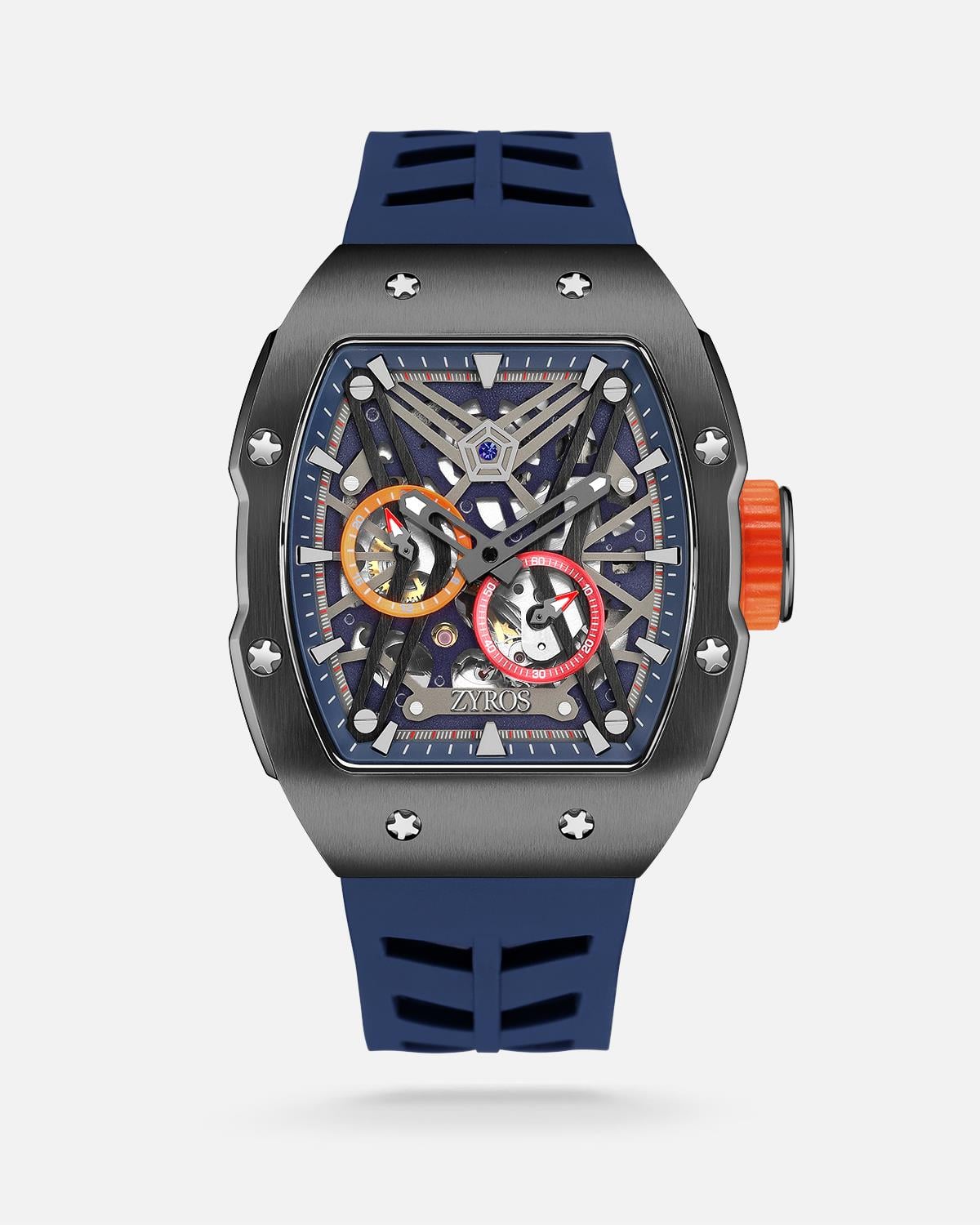 ZYROS Lacivert Silikon Kordon Automatic Erkek Saati