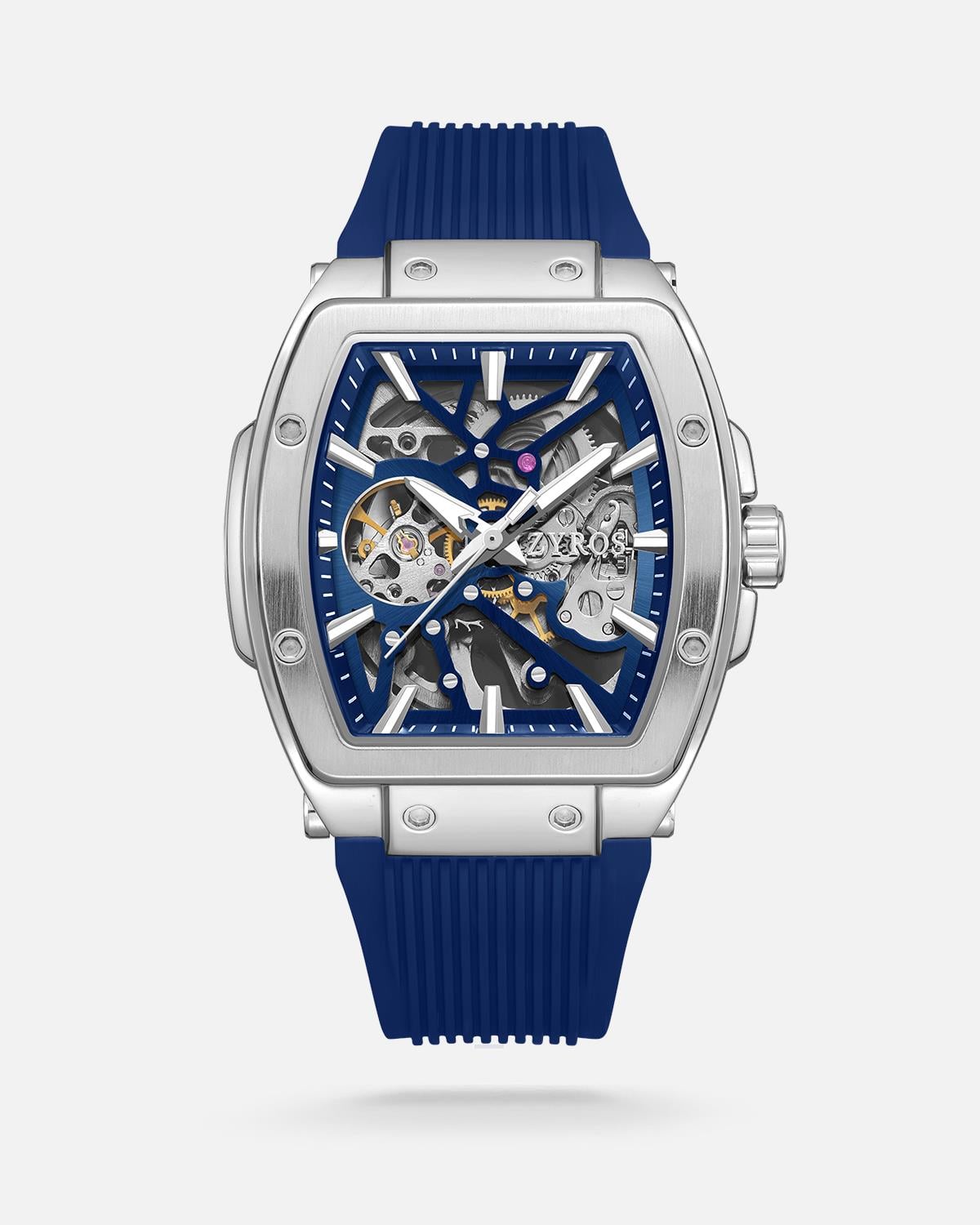 Zyros Mavi Silikon Kordon Automatic Erkek Kol Saati