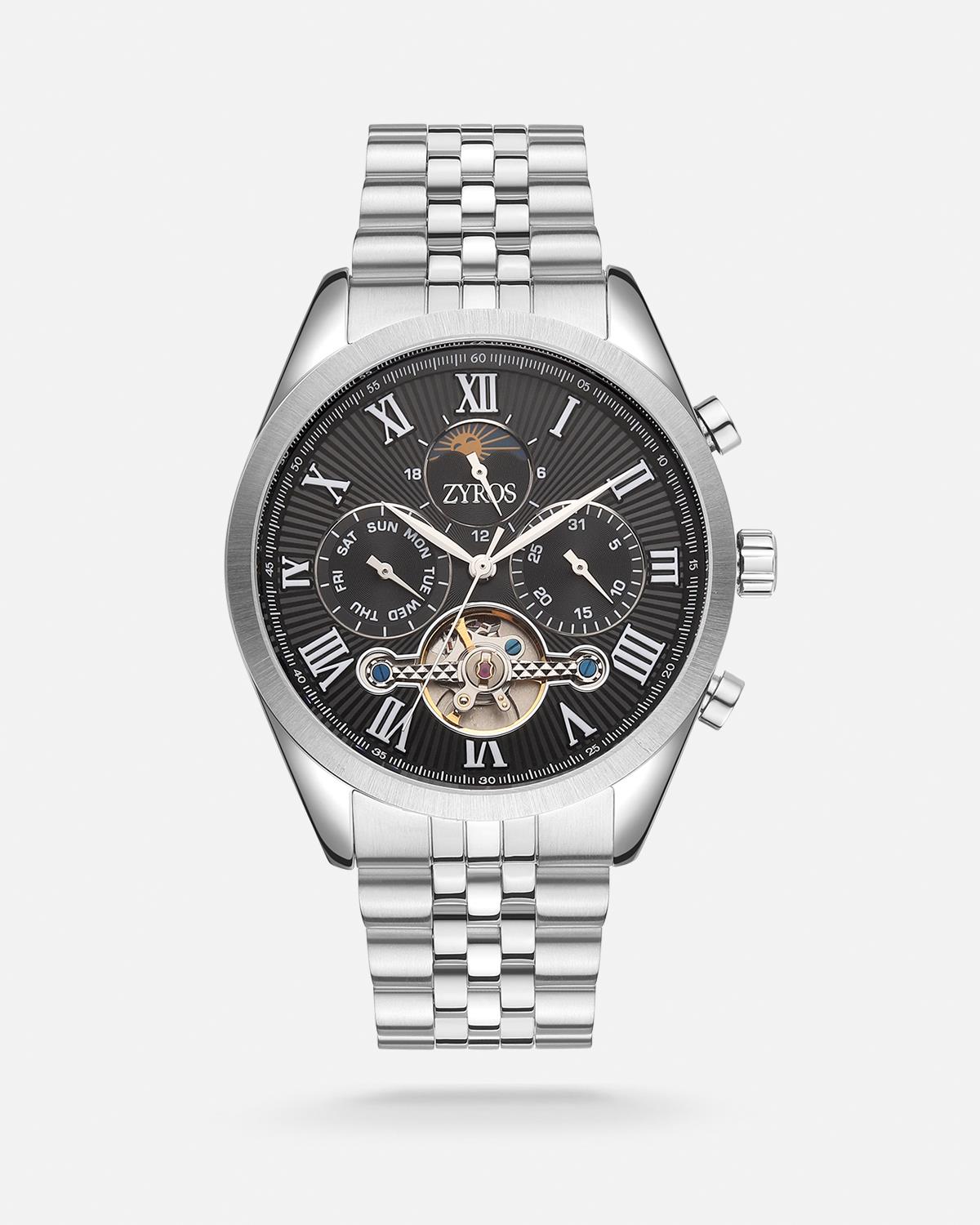 ZYROS Silver Çelik  Kordon Automatic Erkek Saati 