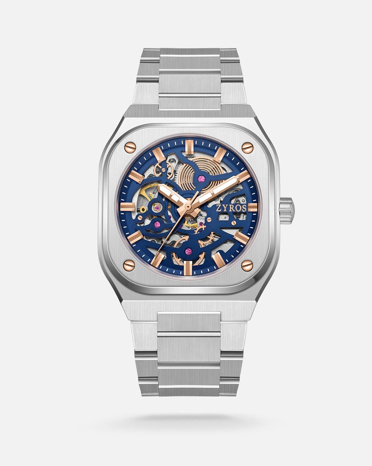 ZYROS Silver Çelik Kordon Automatic Erkek Saati