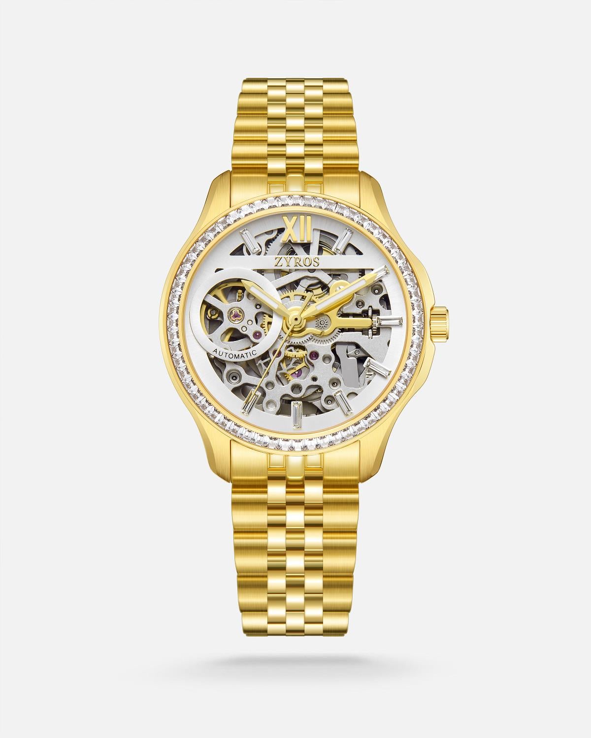 ZYROS Silver Çelik Kordon Automatic Kadın Saati