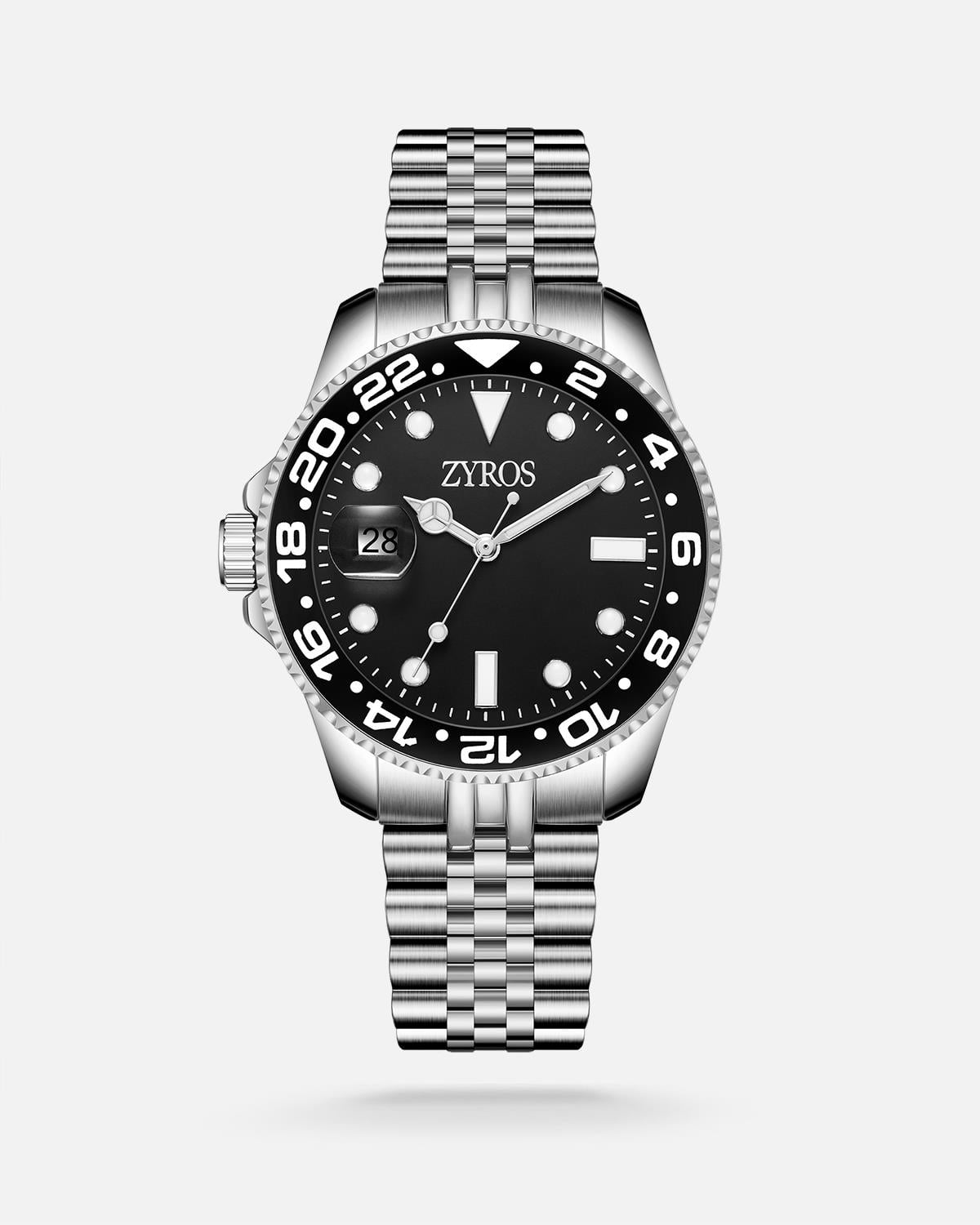 ZYROS Silver Çelik Kordon Erkek Saati 