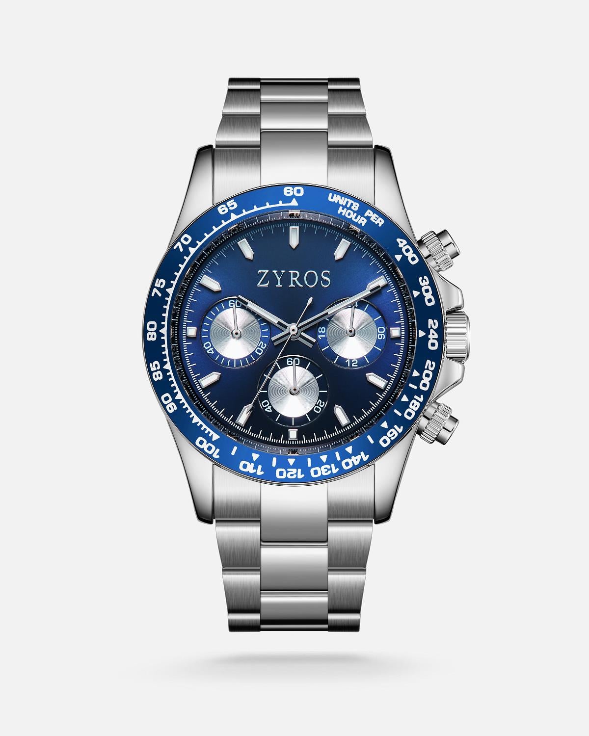ZYROS Silver Çelik Kordon Exclusive Erkek Saati 