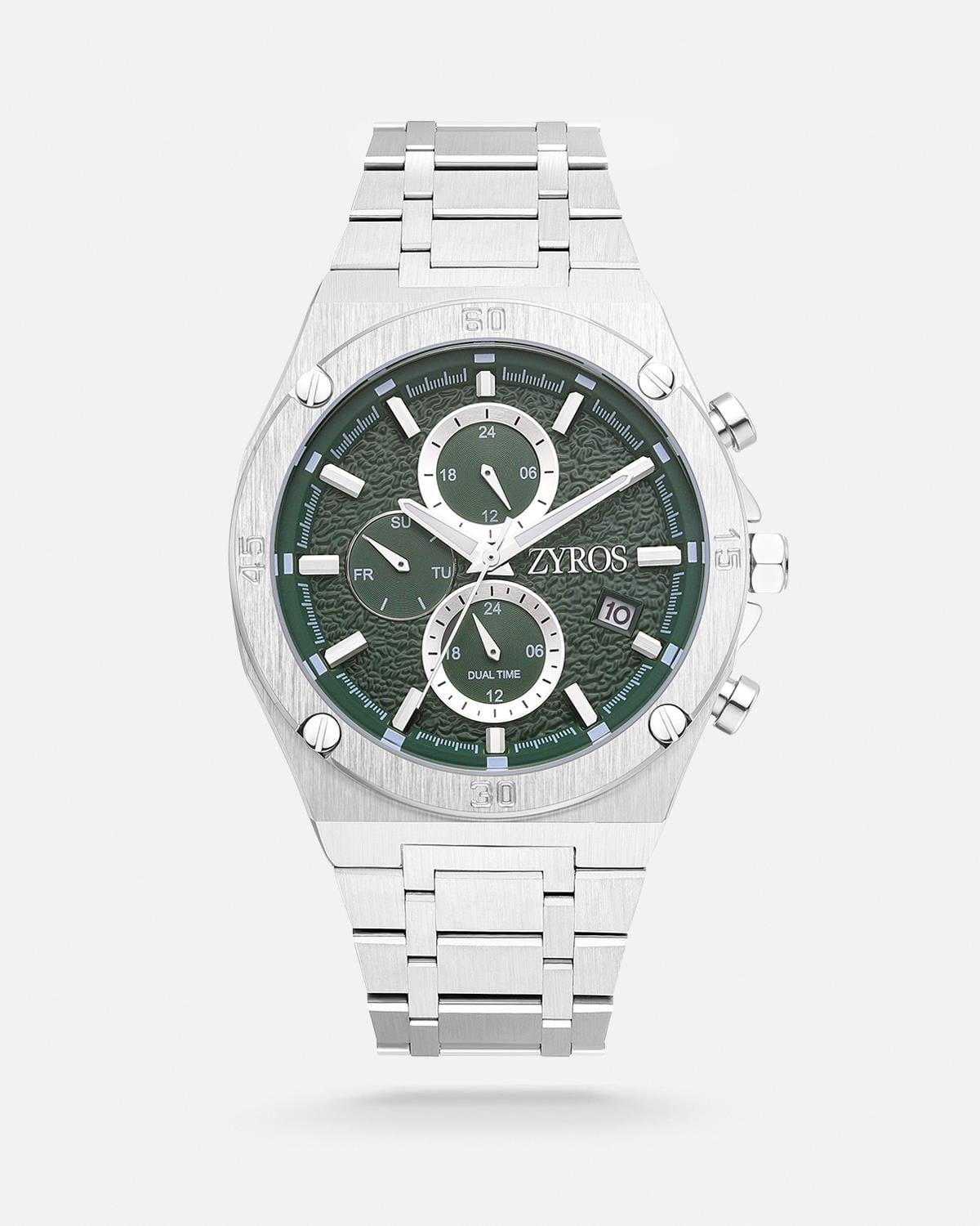 ZYROS Silver Çelik Kordon Exclusive Erkek Saati 