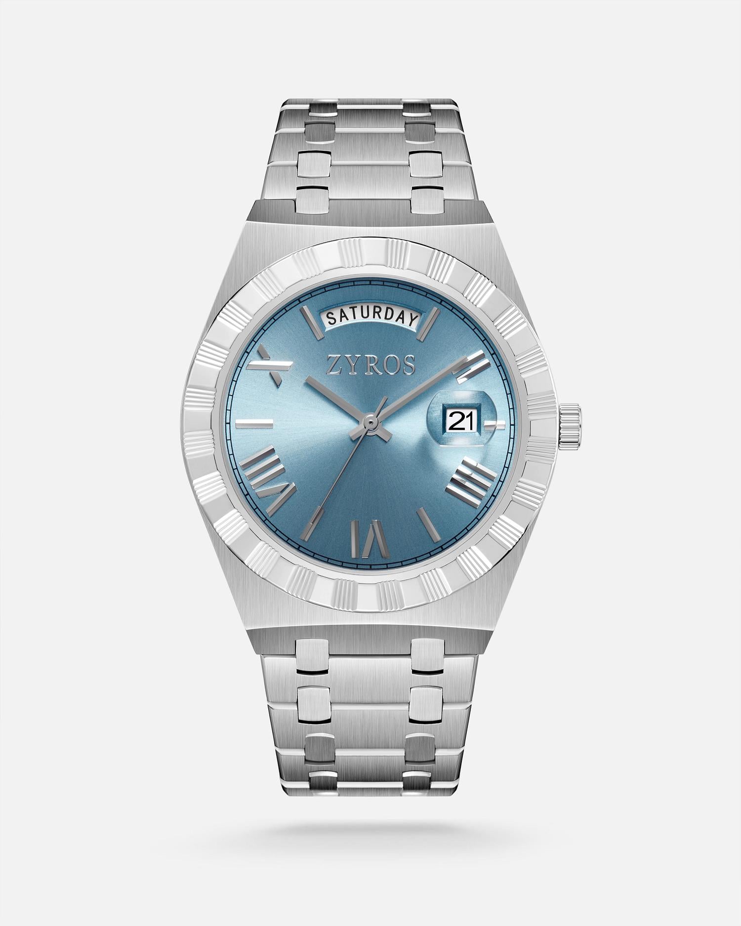 ZYROS Silver Çelik Kordon Exclusive Erkek Saati