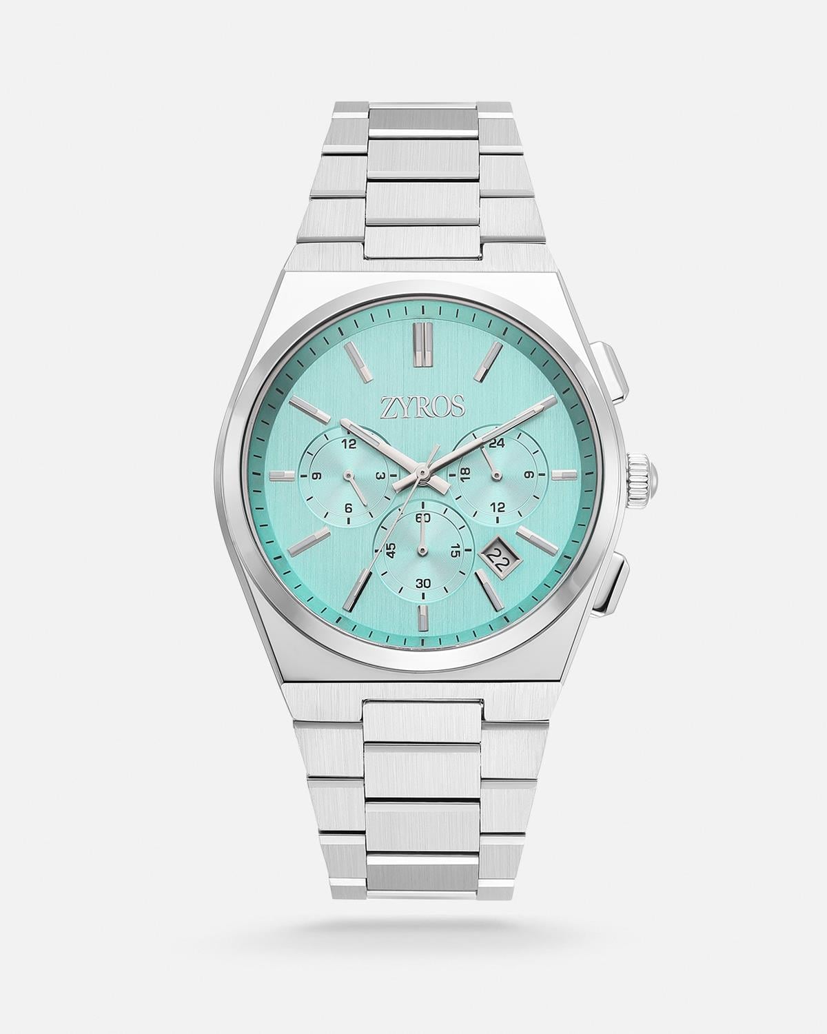 ZYROS Silver Çelik Kordon Exclusive Erkek Saati 