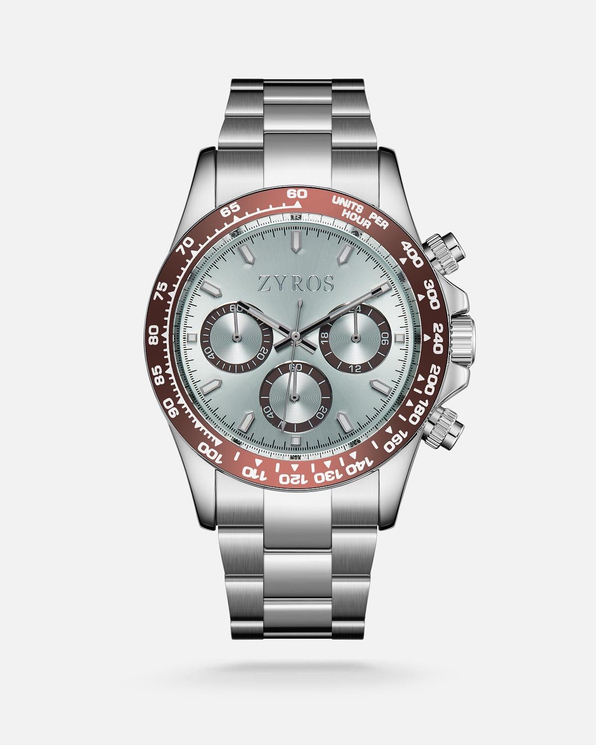 ZYROS Silver Çelik Kordon Exclusive Erkek Saati 